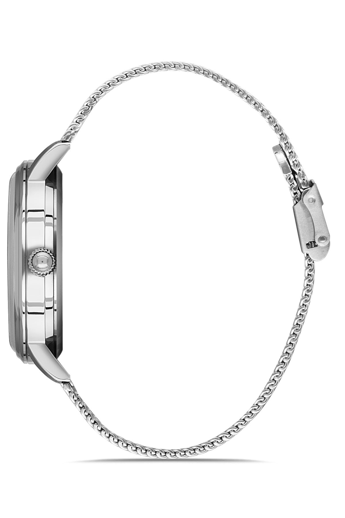 DAVID GUNER GÜMÜŞ KAPLAMALI BEYAZ KADRANLI ERKEK KOL SAATİ - DG-8237GC-A1