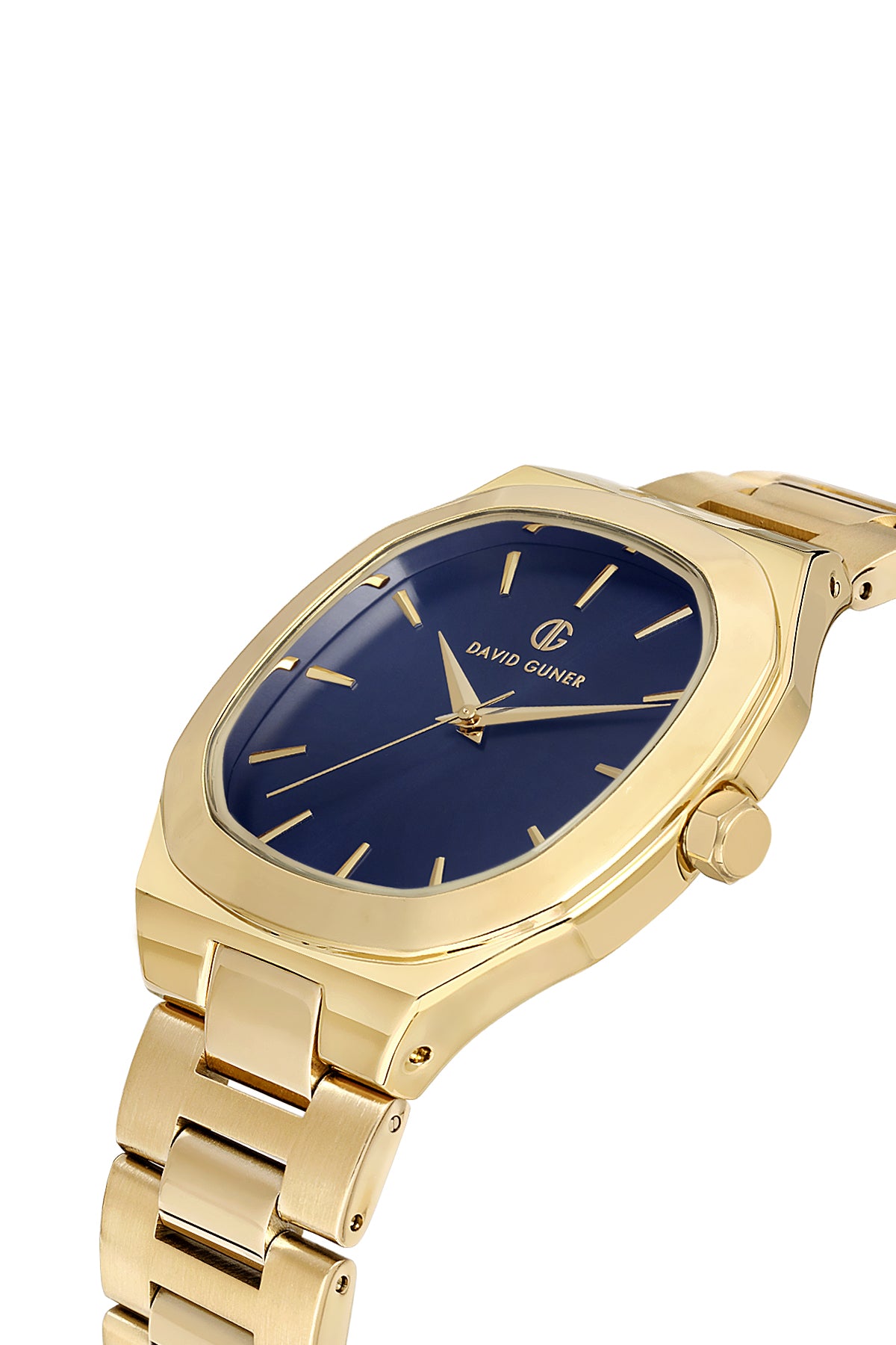 DAVID GUNER Altın Kaplamalı Lacivert Kadranlı Erkek Kol Saati - DG-8519GA-B3
