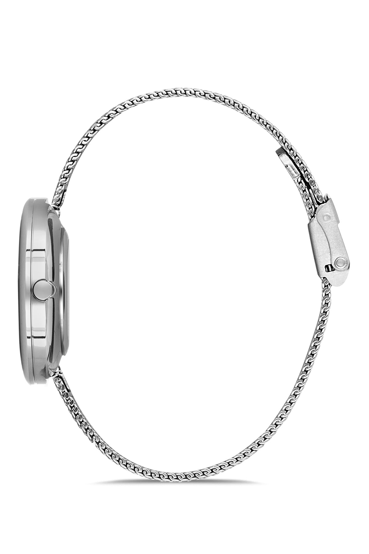 DAVID GUNER Beyaz Kadranlı Gümüş Kaplamalı Hasır Kordonlu Kadın Kol Saati - DG-8133LC-A1