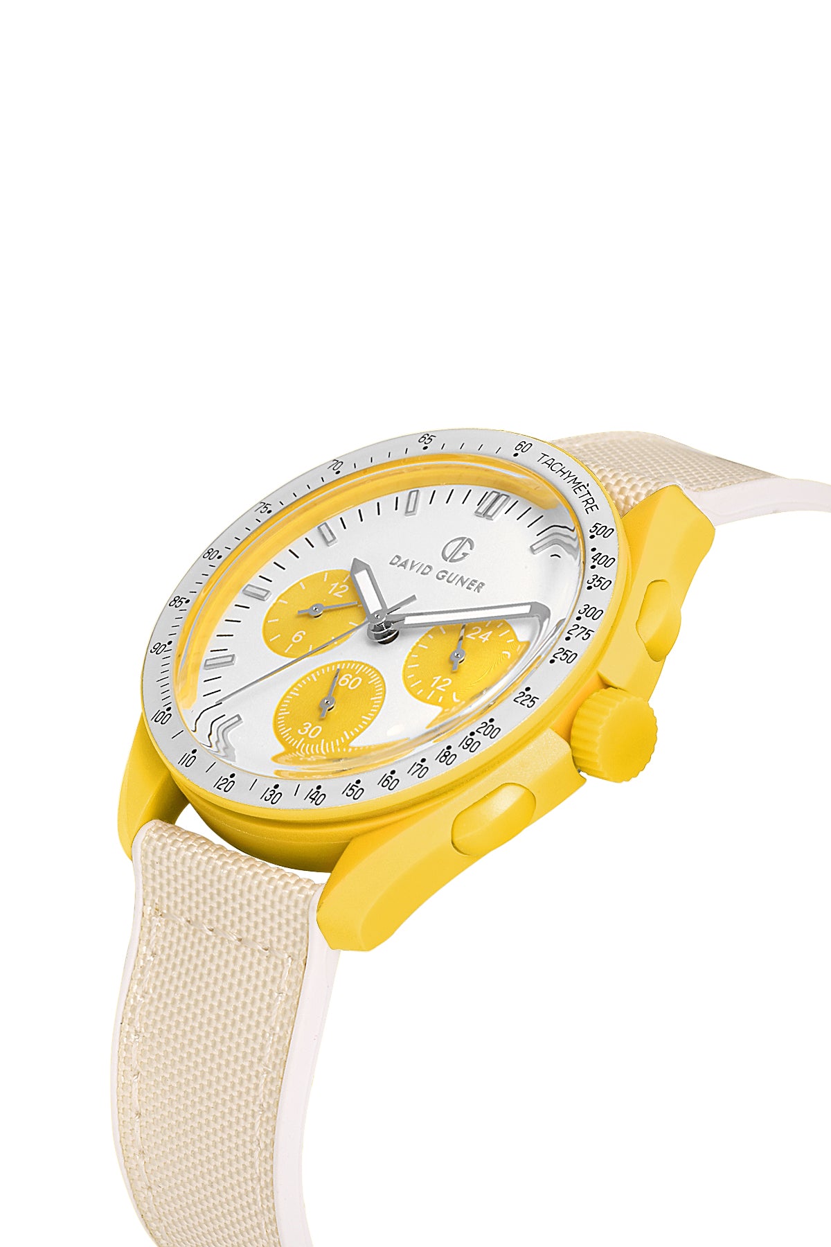 DAVID GUNER Beyaz Kadranlı Polikarbon Erkek Kol Saati - DG-8627GD-AE1