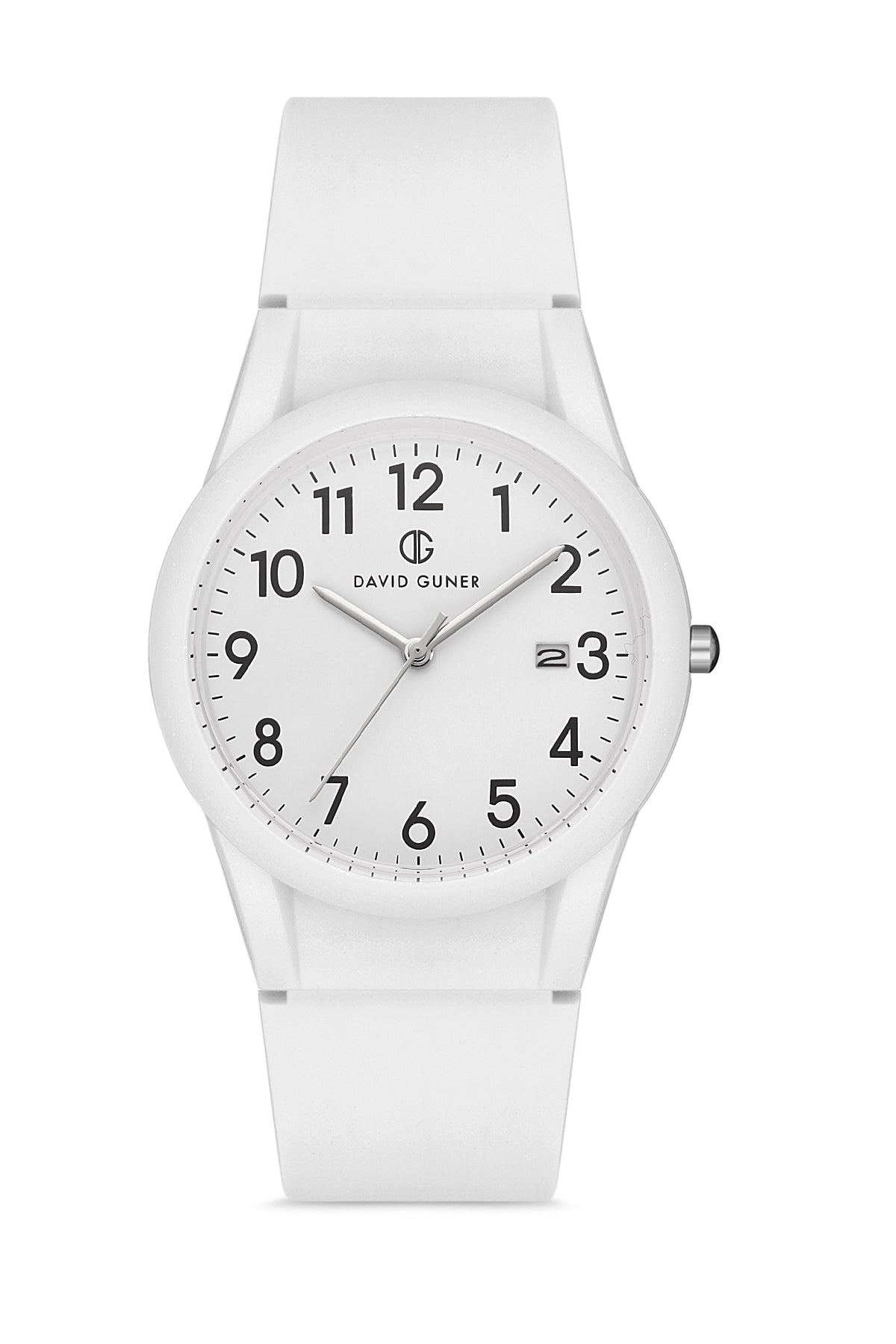 DAVID GUNER Beyaz Kadranlı Takvimli Erkek Kol Saati