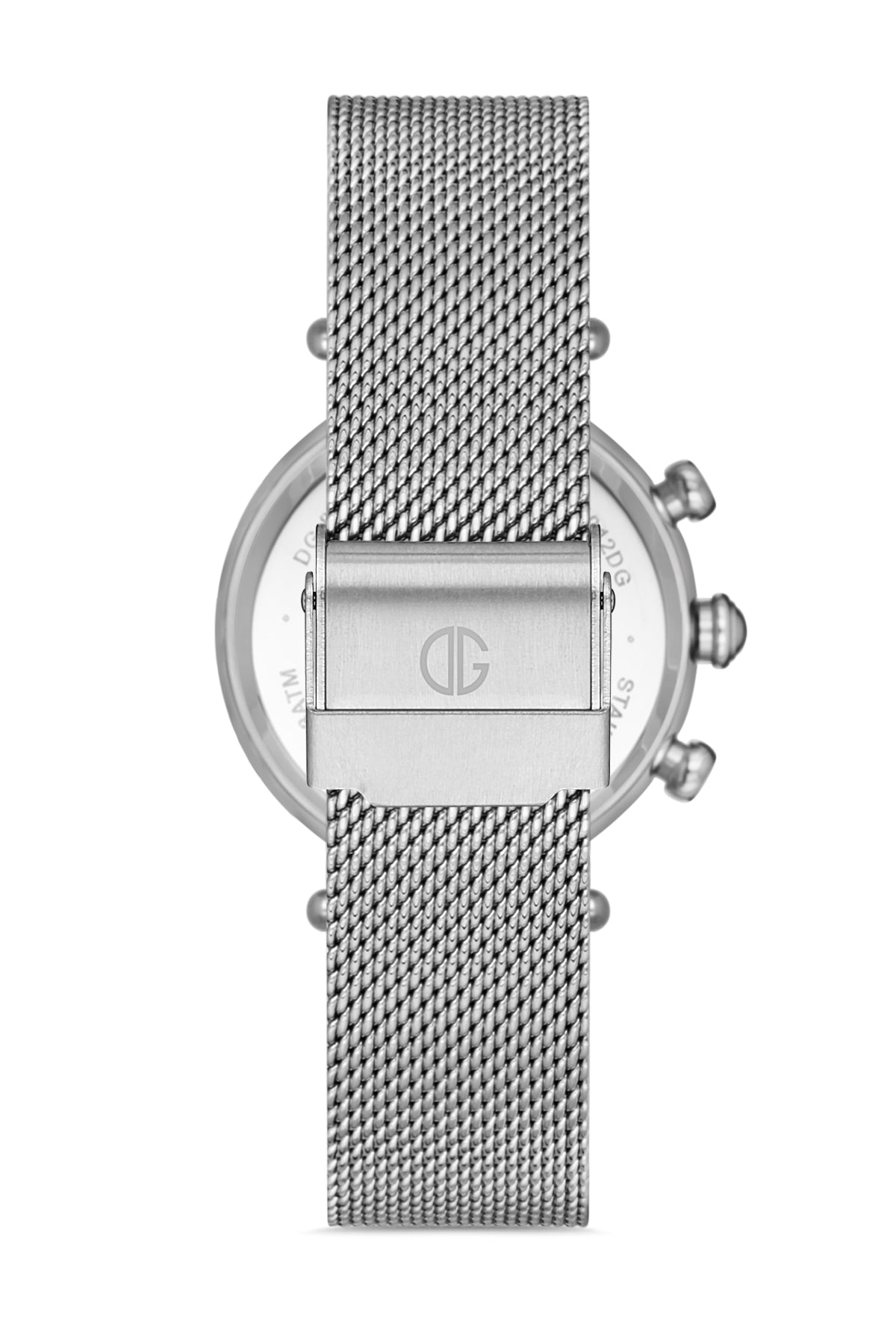 DAVID GUNER Women's Watch with Silver Steel Knitted Band