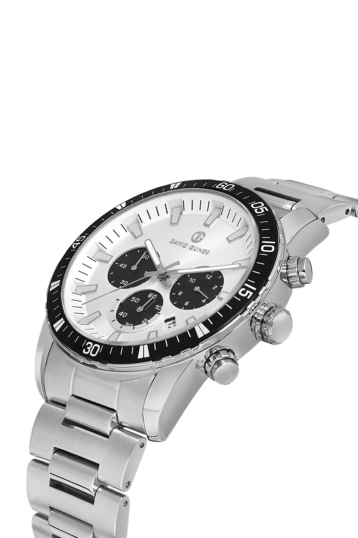 DAVID GUNER Gümüş Kadranlı Gümüş Kaplamalı Erkek Kol Saati - DG-8529GA-A1