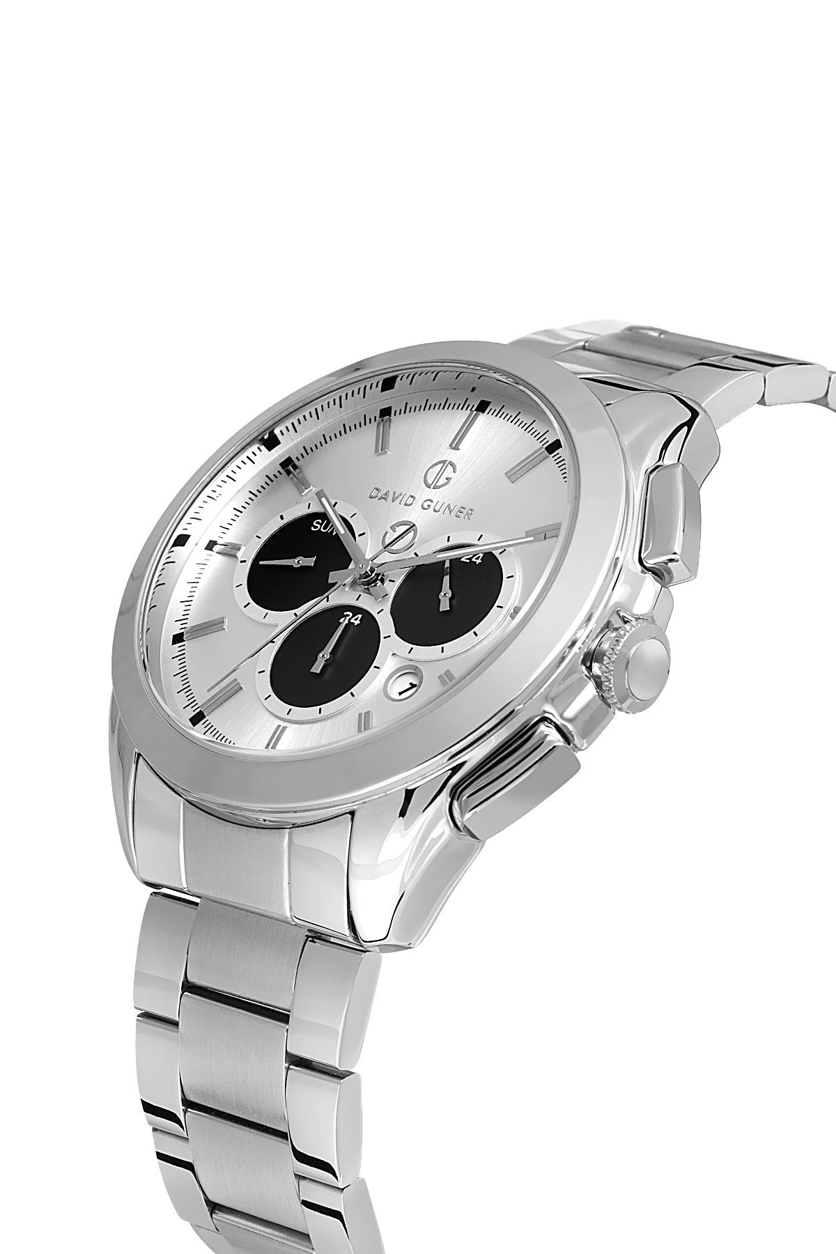 DAVID GUNER Gümüş Kadranlı Gümüş Kaplamalı Erkek Kol Saati - DG-8624GA-A1