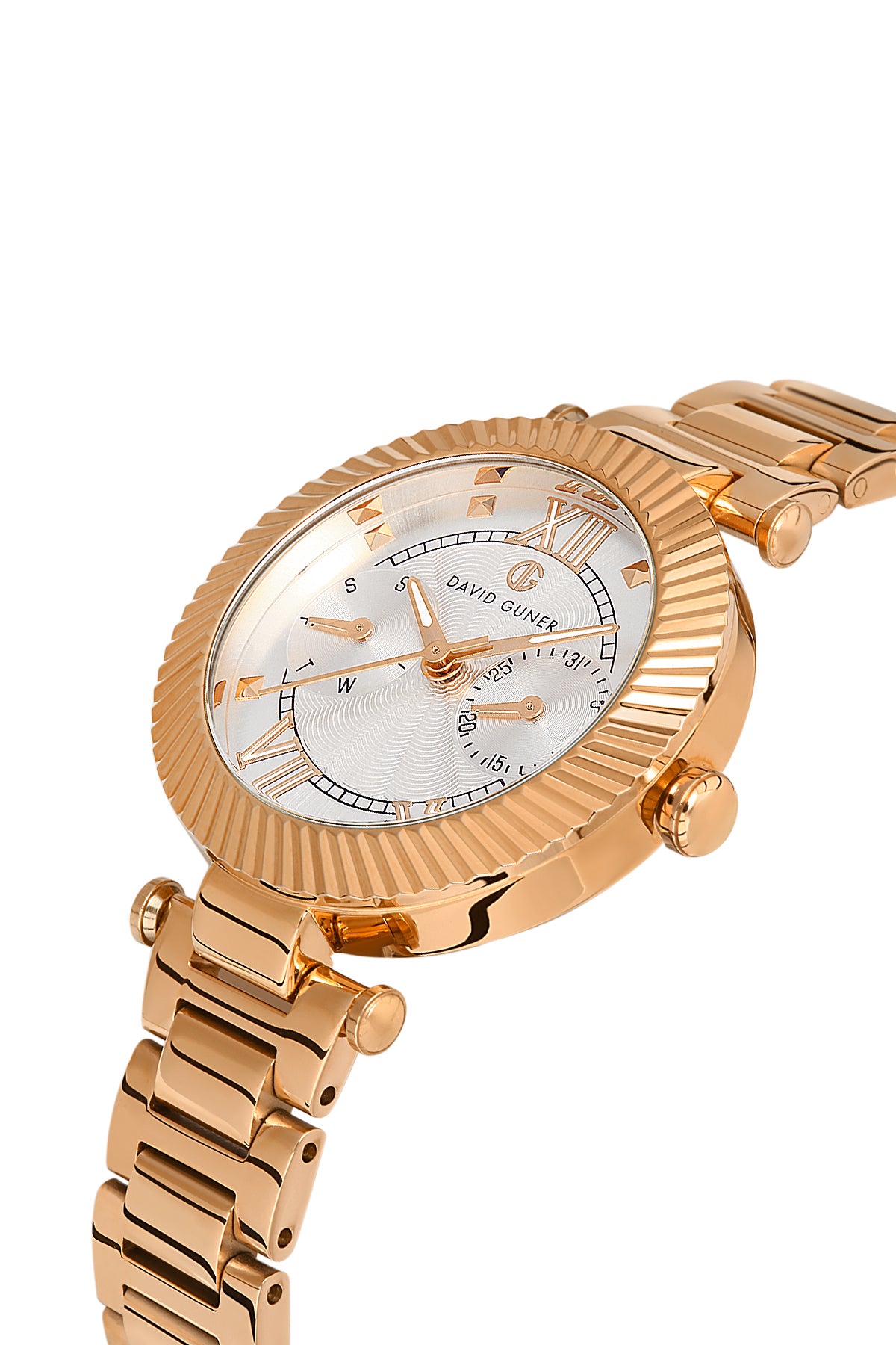 DAVID GUNER Gümüş Kadranlı Rose Kaplama Kadın Kol Saati - DG-8415LA-C1