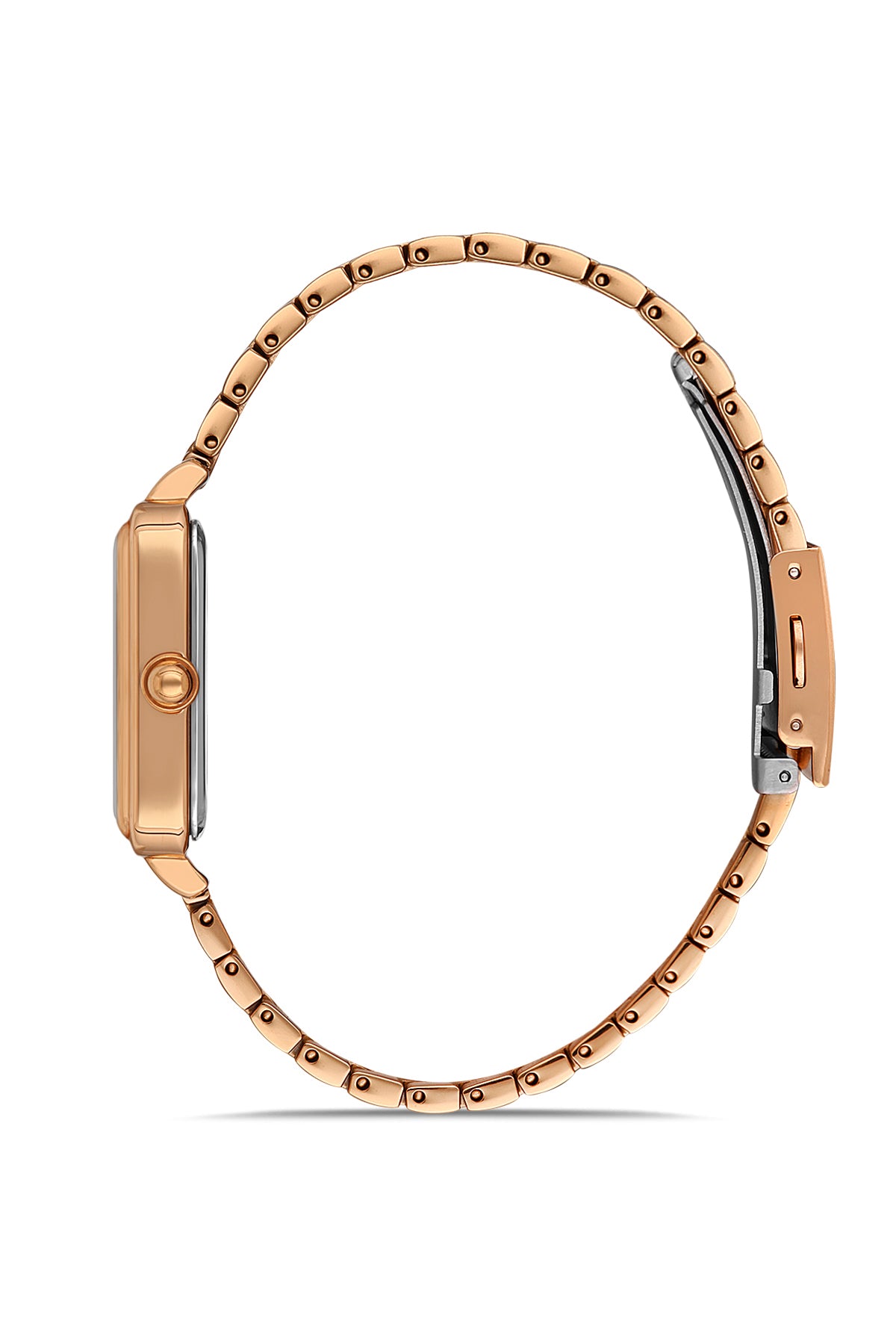 DAVID GUNER Gümüş Kadranlı Rose Kaplamalı Kadın Kol Saati - DG-8471LA-C1