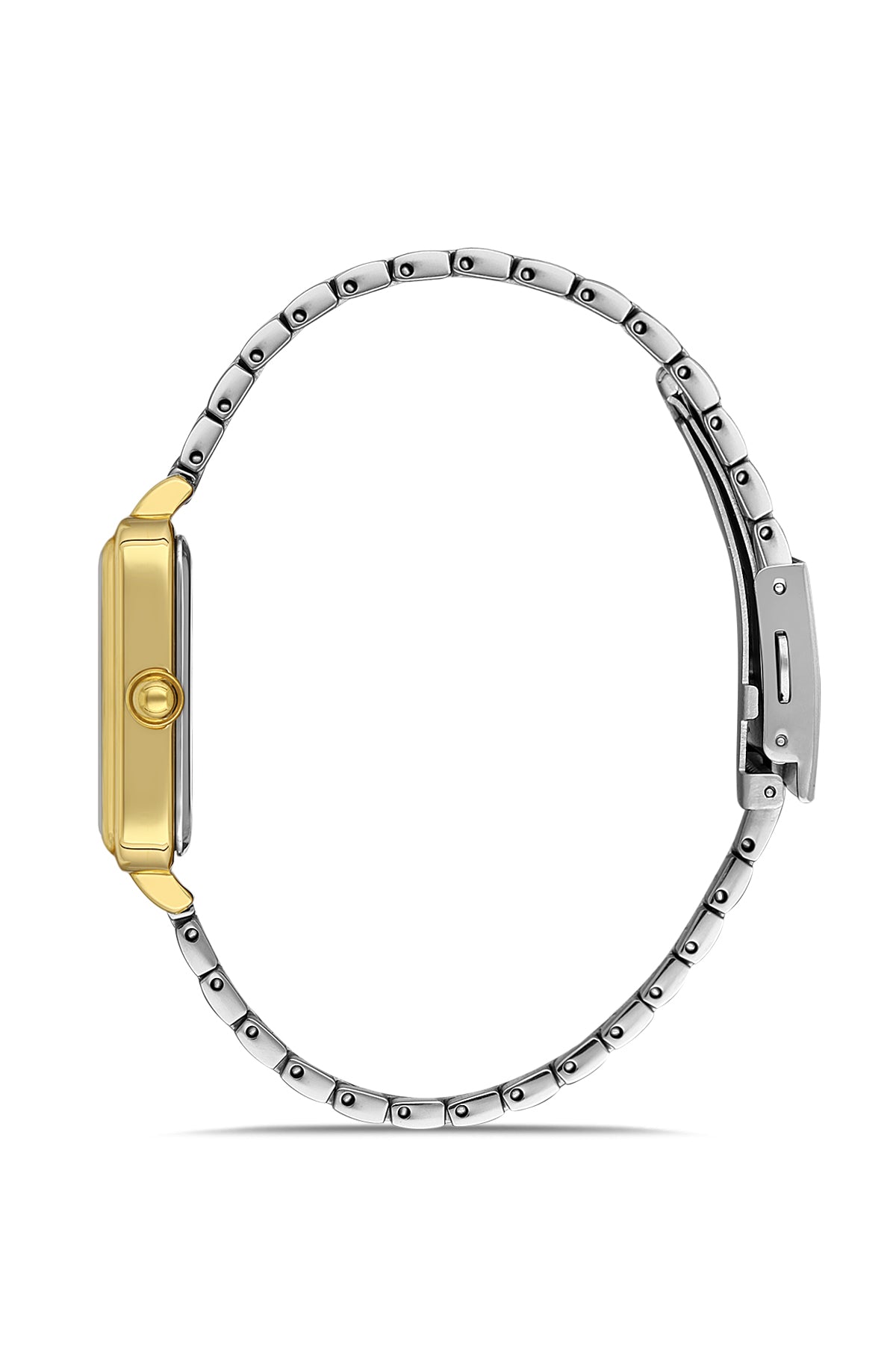 DAVID GUNER Gümüş Kadranlı Sarı Beyaz Kaplamalı Kadın Kol Saati - DG-8471LA-D1