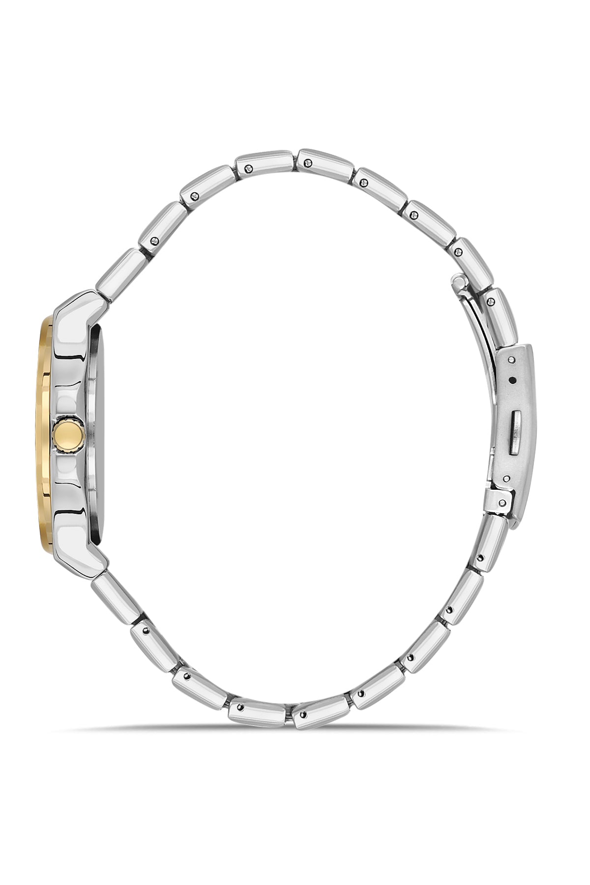 DAVID GUNER Gümüş Kadranlı Sarı Gümüş Kaplamalı Taşlı Kadın Kol Saati - DG-8606LA-D1