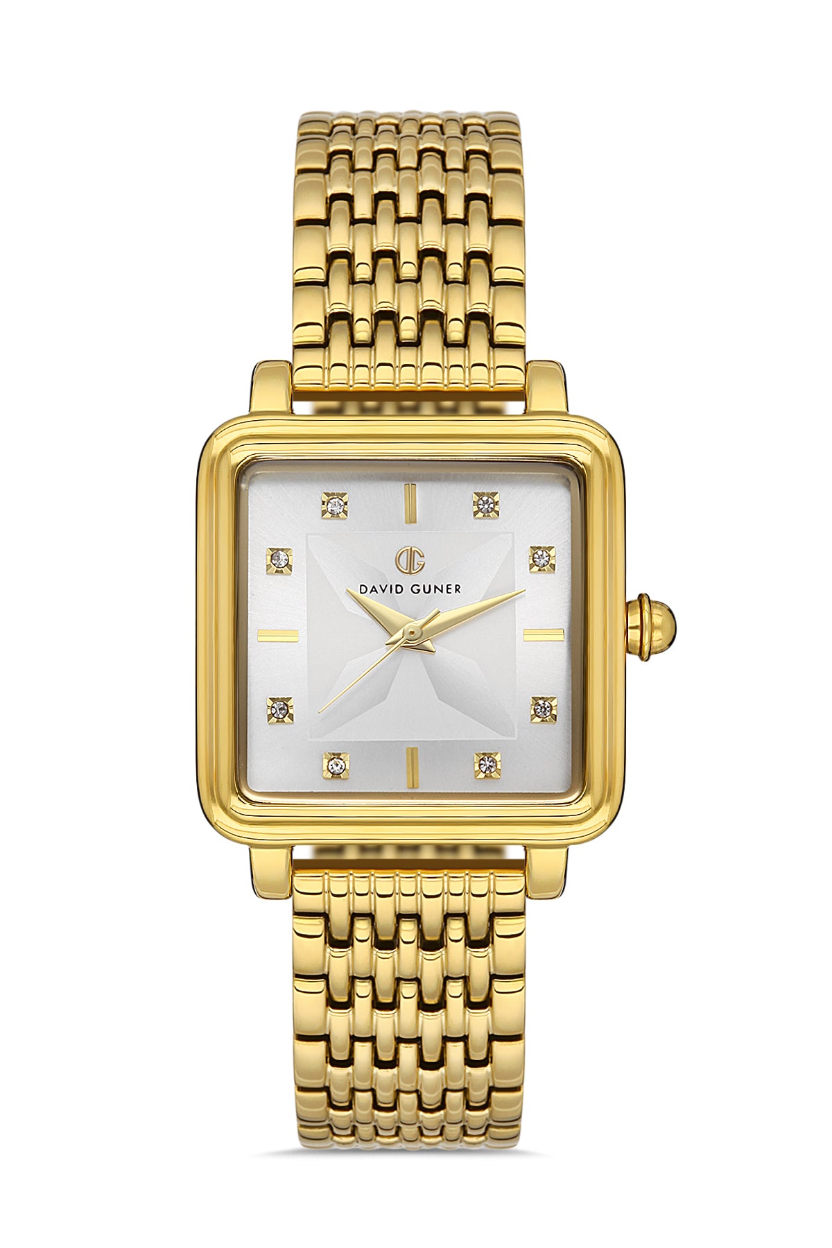 DAVID GUNER Gümüş Kadranlı Sarı Kaplamalı Kadın Kol Saati - DG-8471LA-B1