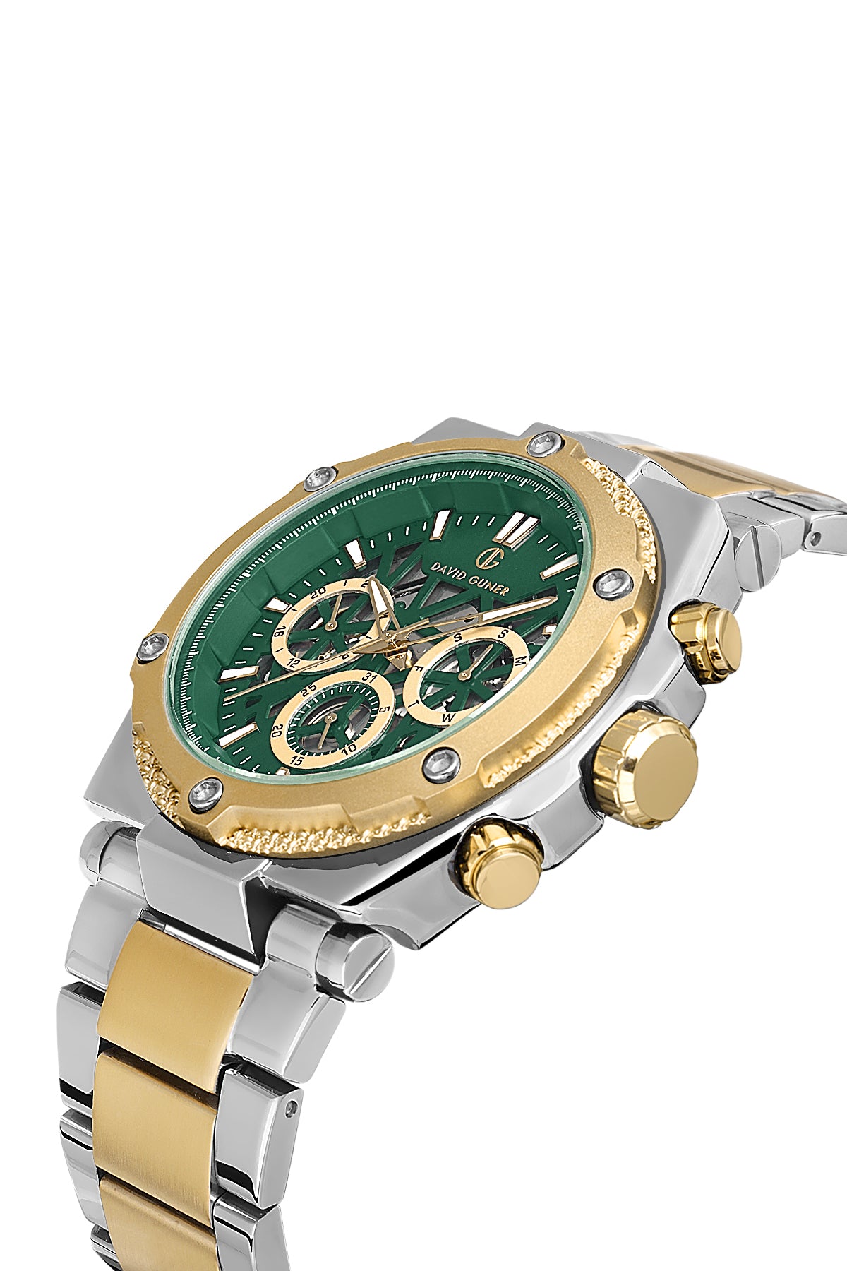 DAVID GUNER Gümüş Kaplama Erkek Kol Saati - DG-8640GA-D10