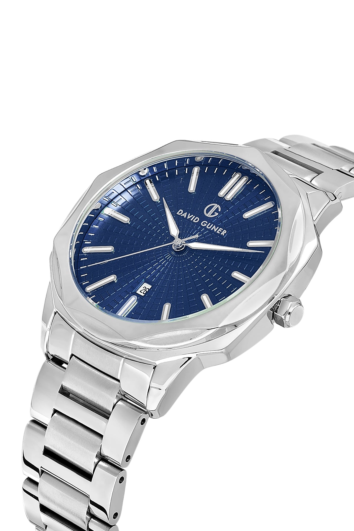 David Guner Silver Plating Men's Watch