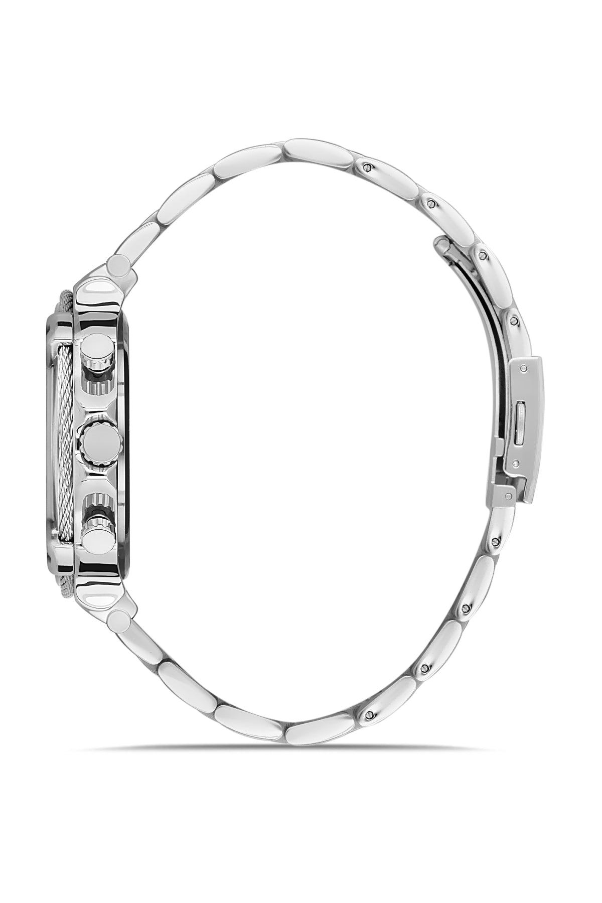 DAVID GUNER Silver Plating Blue Silver Dial Men's Watch