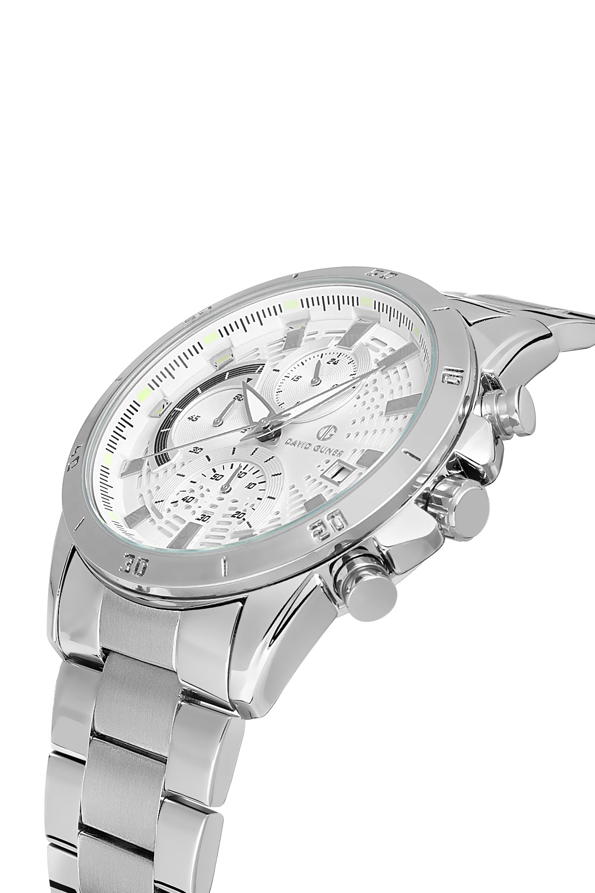 David Guner Silver Plating Multi Function Men's Watch