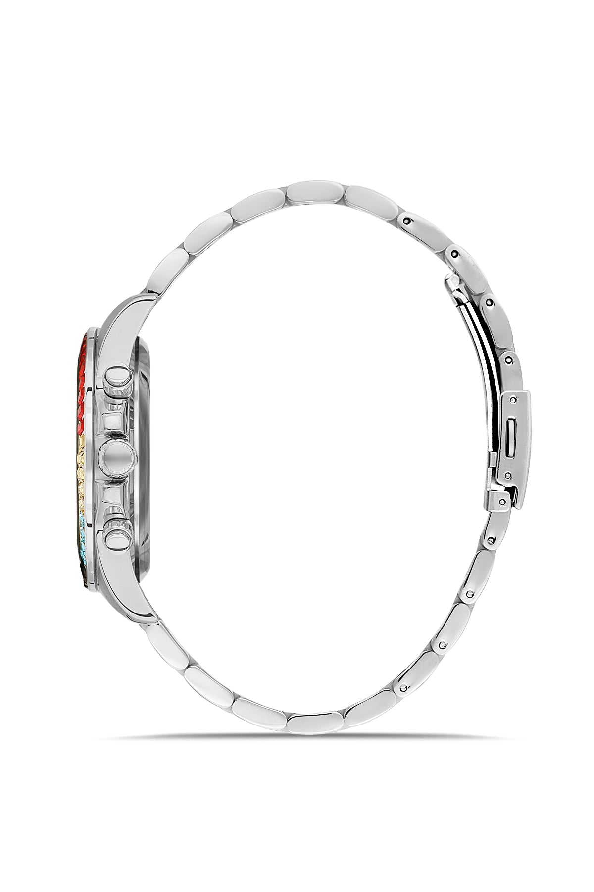 DAVID GUNER Gümüş Kaplama Yeşil Kadranlı Multi Fonksiyon Paslanmaz Masif Çelik Uniseks Kol Saati - DG-8678GA-A10