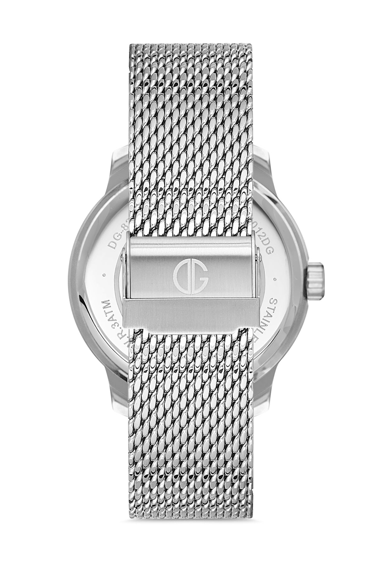 DAVID GUNER GÜMÜŞ KAPLAMALI BEYAZ KADRANLI ERKEK KOL SAATİ - DG-8305GC-A1