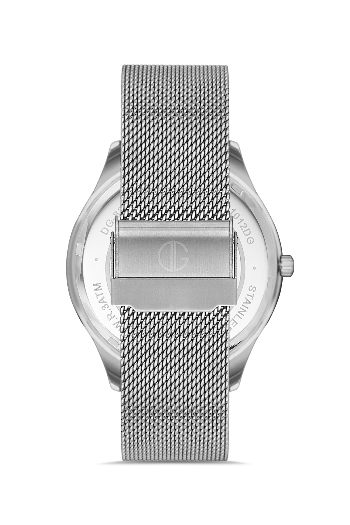 DAVID GUNER GÜMÜŞ KAPLAMALI BEYAZ KADRANLI ERKEK KOL SAATİ - DG-8179GC-A1