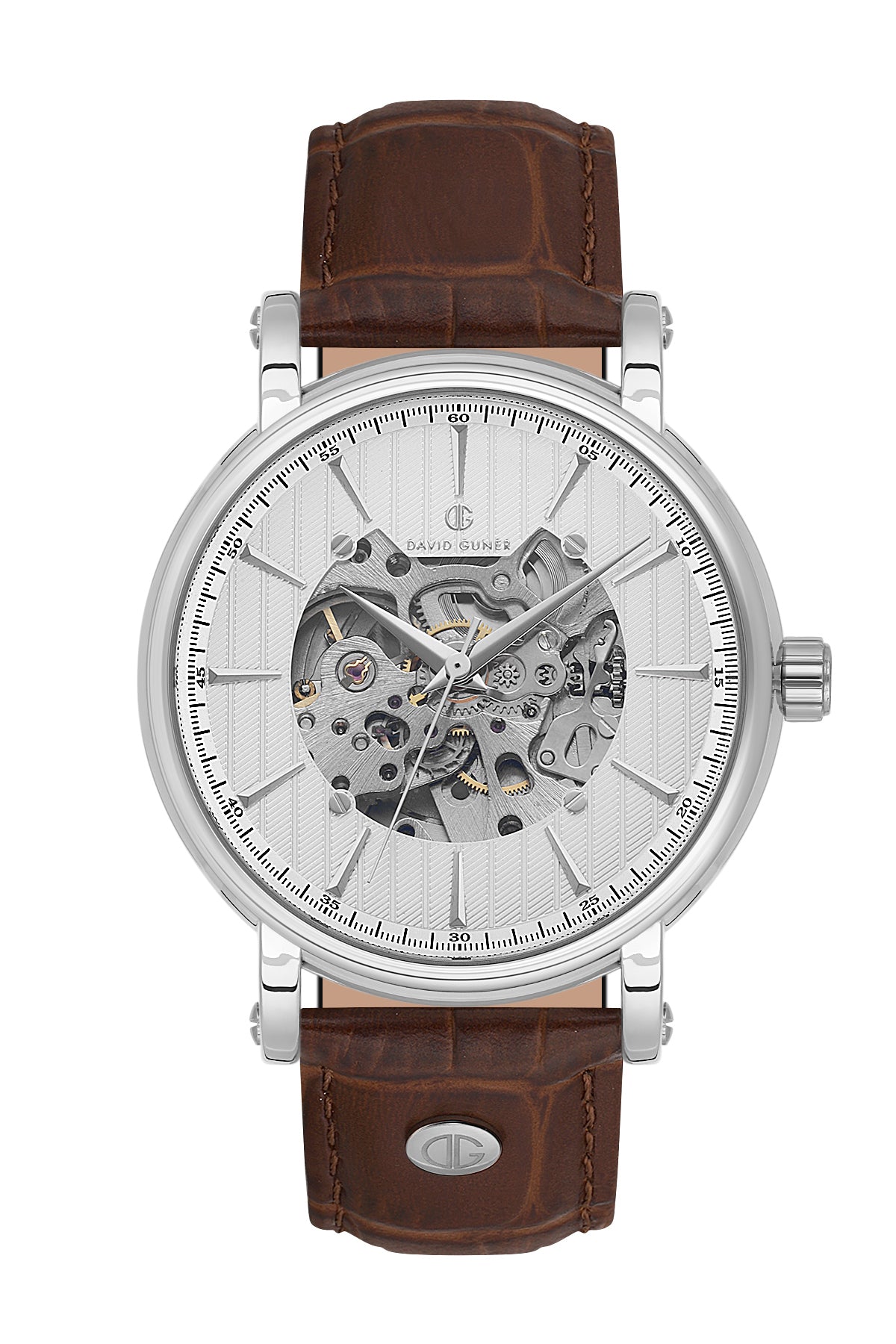 DAVID GUNER Gümüş Kadranlı Otomatik Erkek Kol Saati