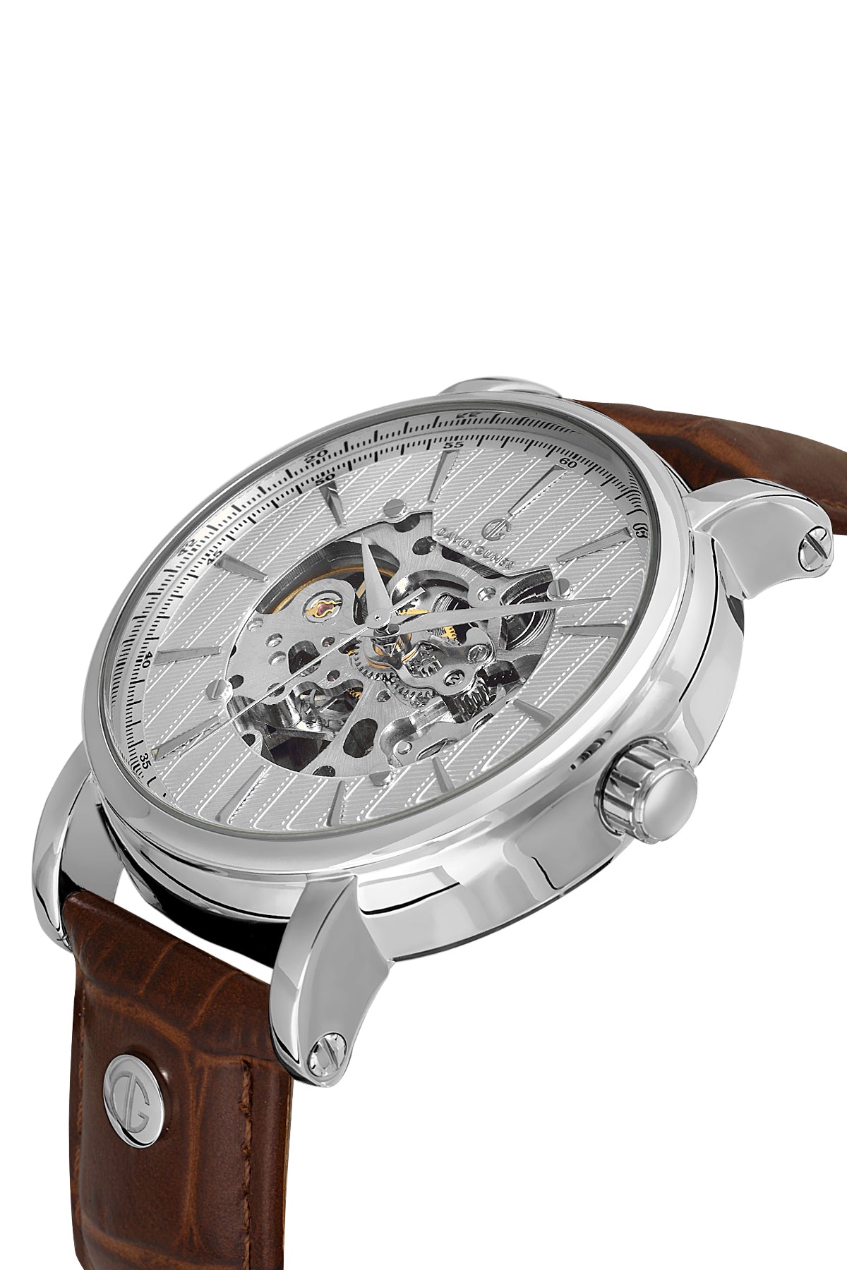 DAVID GUNER Gümüş Kadranlı Otomatik Erkek Kol Saati