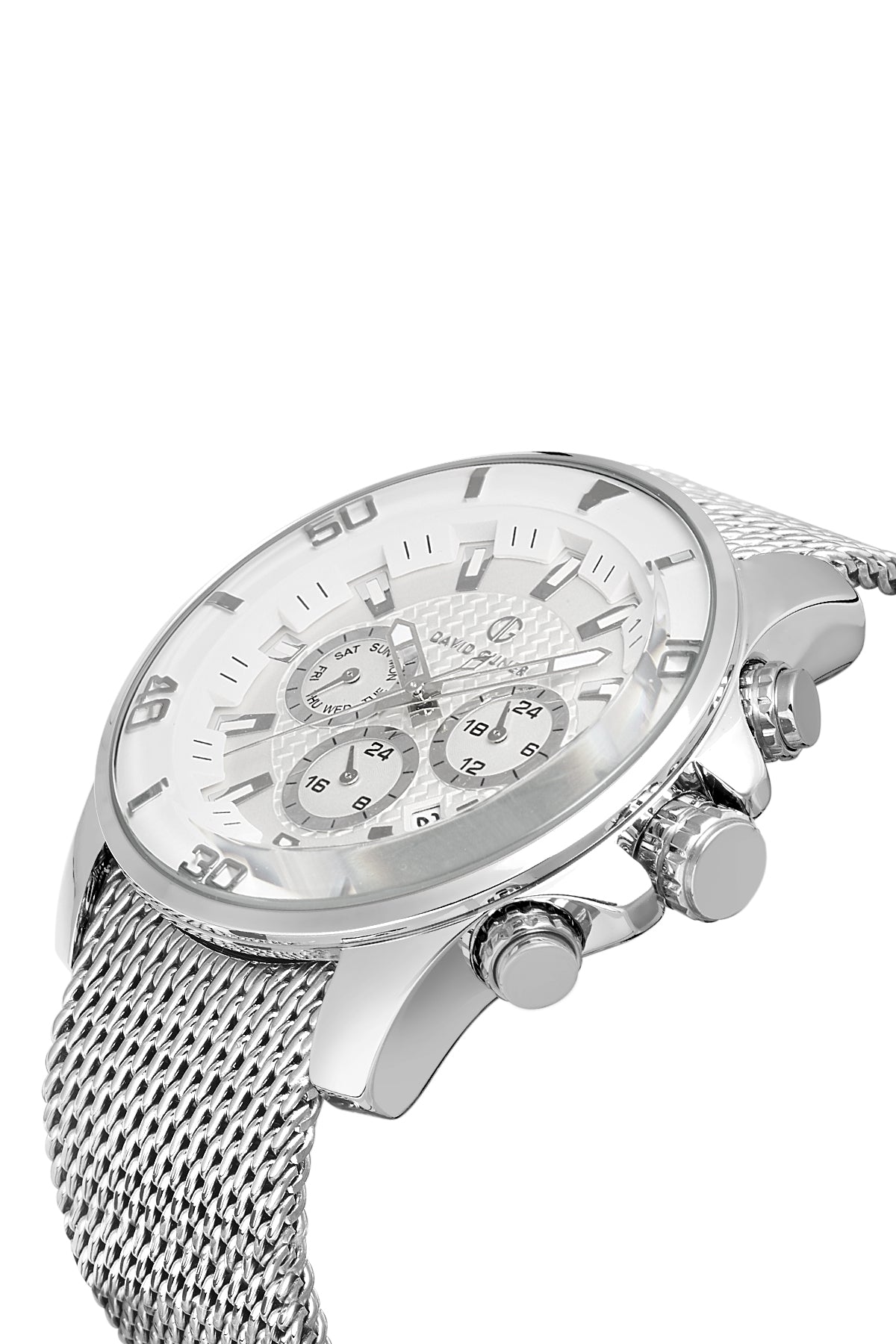 DAVID GUNER Multifonksiyonlu Beyaz Kadranlı Erkek Kol Saati - DG-8263GC-A1