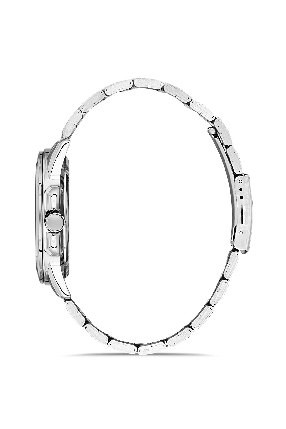 DAVID GUNER Gümüş Kadranlı Takvimli Paslanmaz Çelik Erkek Kol Saati - DG-8469GA-A1