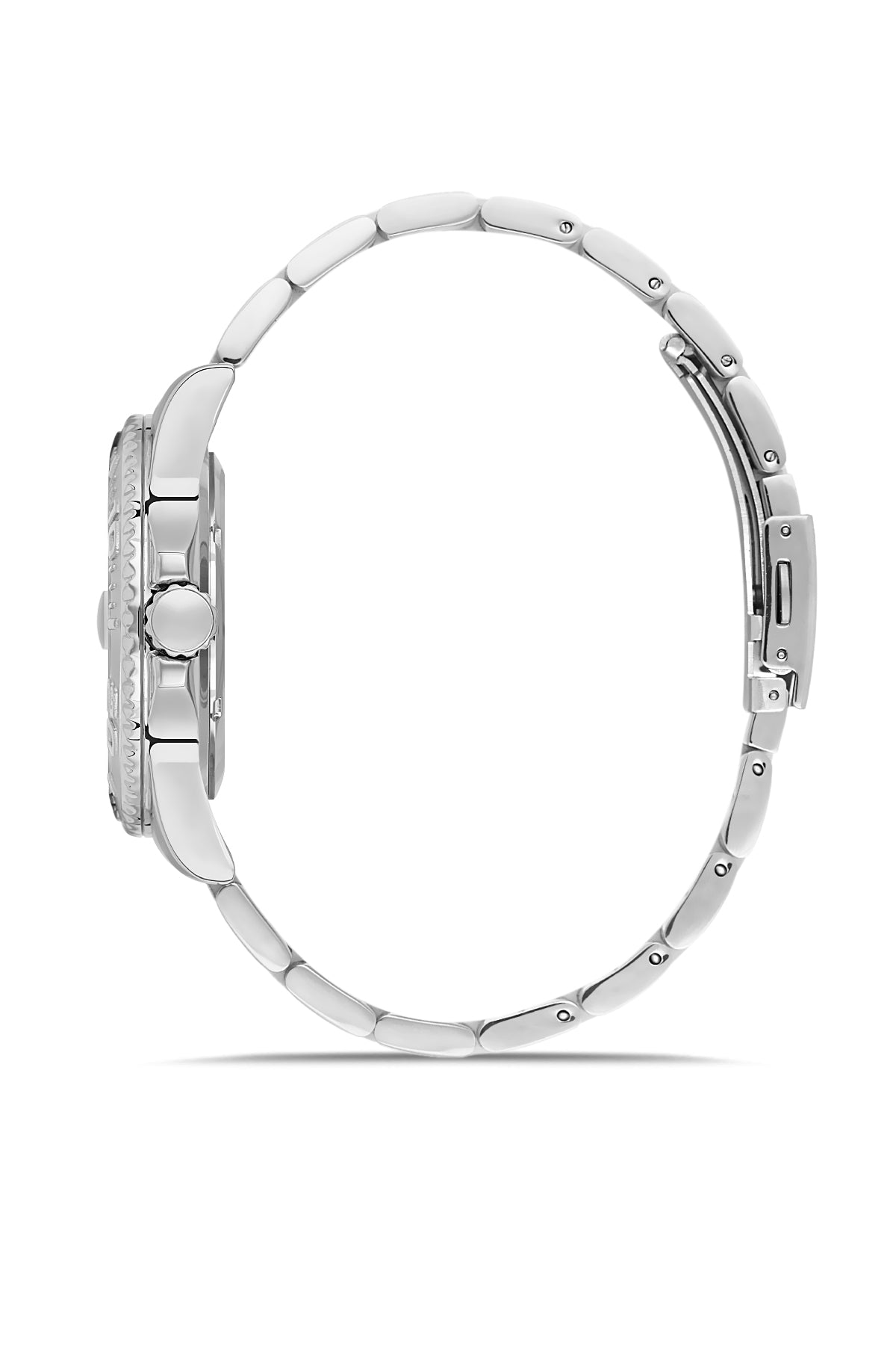 DAVID GUNER GÜMÜŞ KAPLAMALI BEYAZ KADRANLI ERKEK KOL SAATİ DG-8712GA-A1