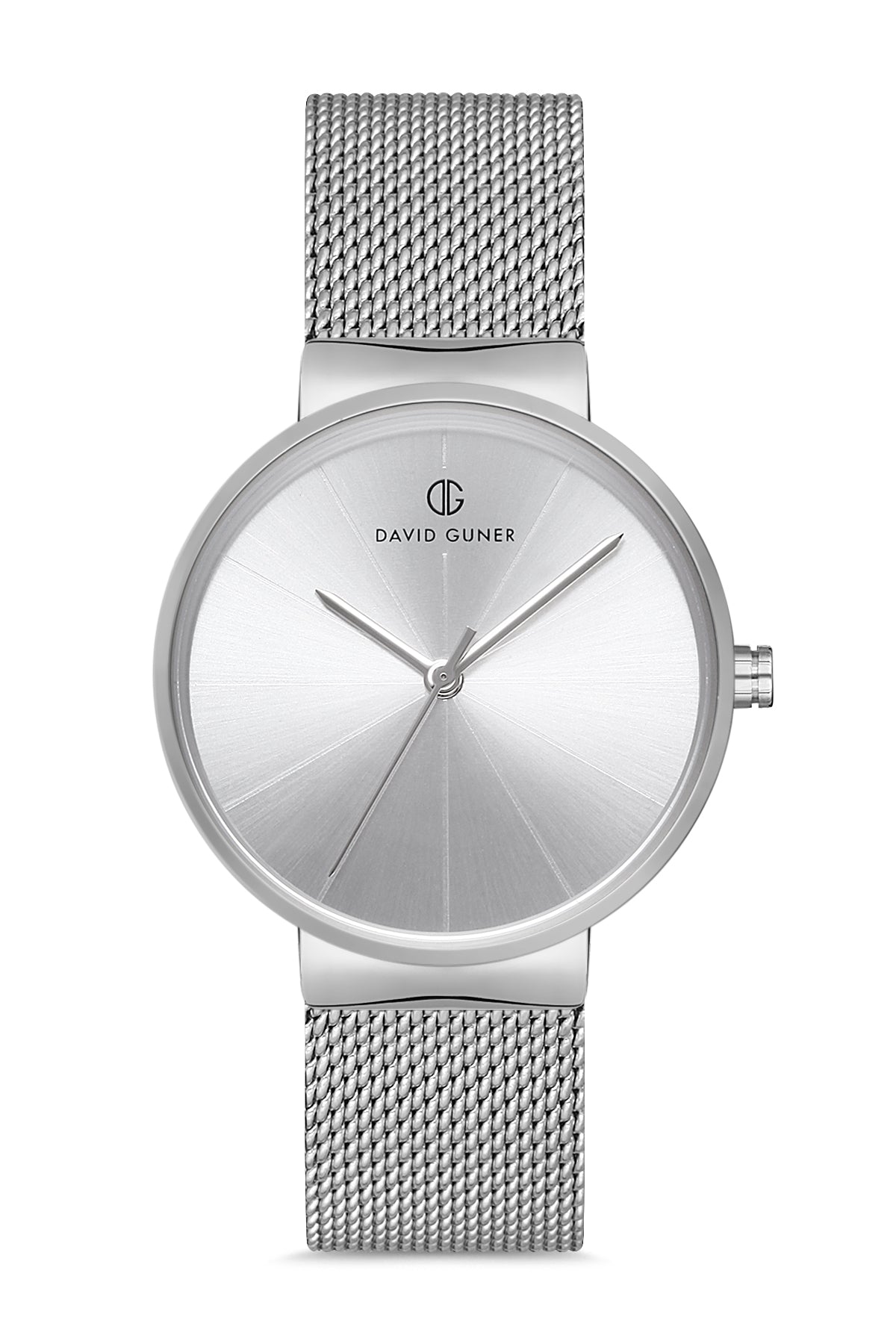 DAVID GUNER GÜMÜŞ KAPLAMALI BEYAZ KADRANLI KADIN KOL SAATİ - DG-8130LC-A1