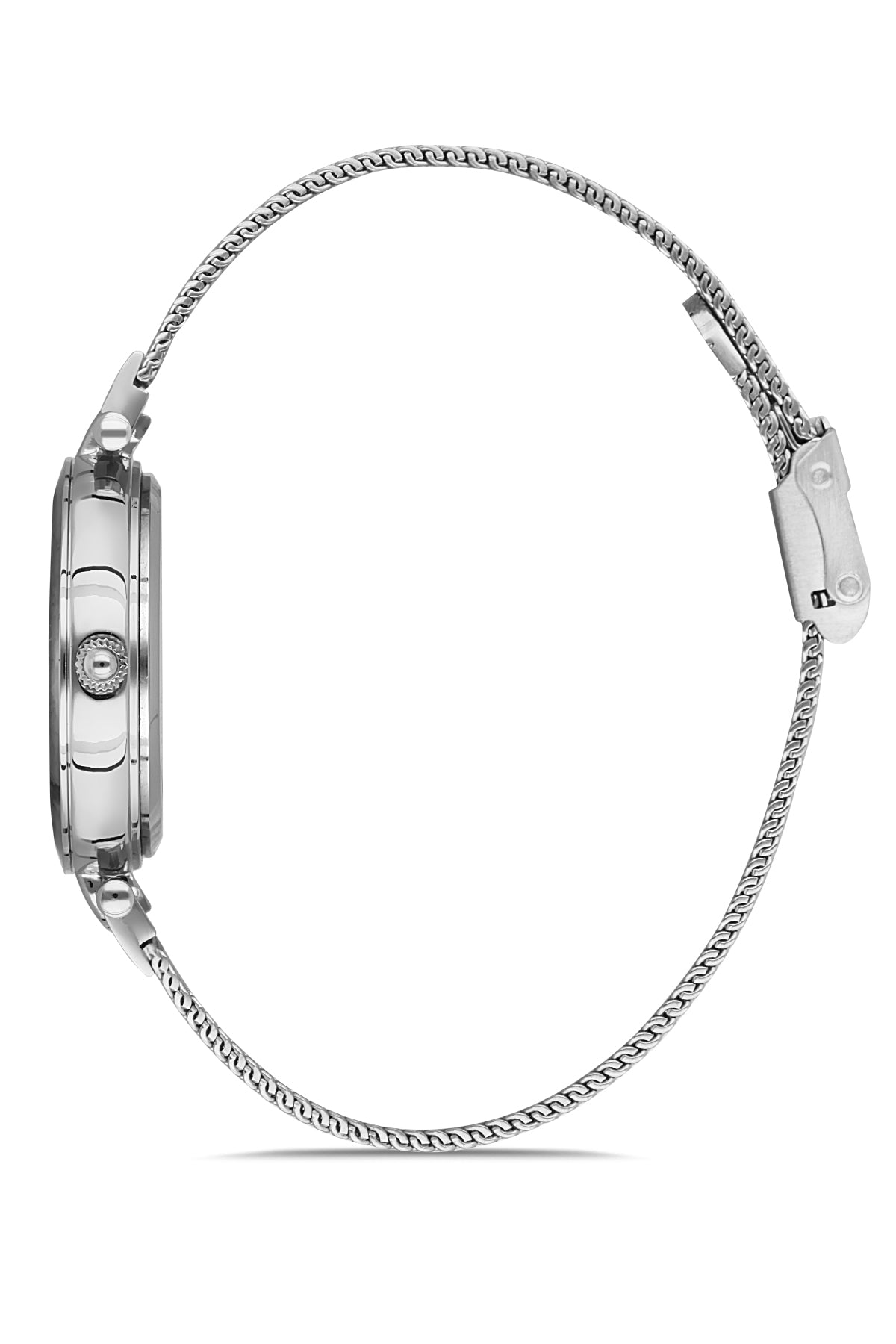 DAVID GUNER GÜMÜŞ KAPLAMALI BEYAZ KADRANLI KADIN KOL SAATİ DG-8154LC-A1