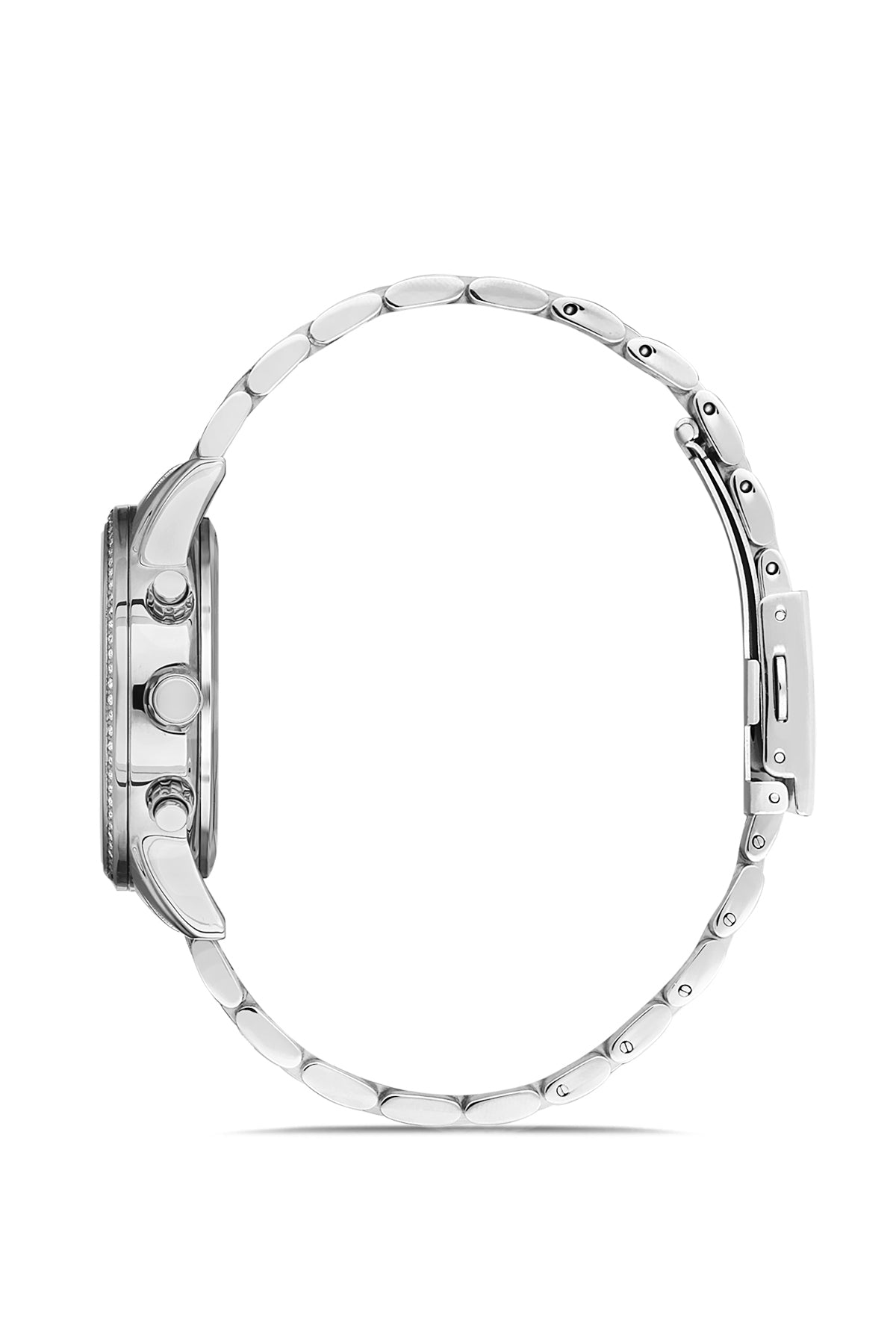 DAVID GUNER GÜMÜŞ KAPLAMALI BEYAZ KADRANLI KADIN KOL SAATİ - DG-8301LA-A1