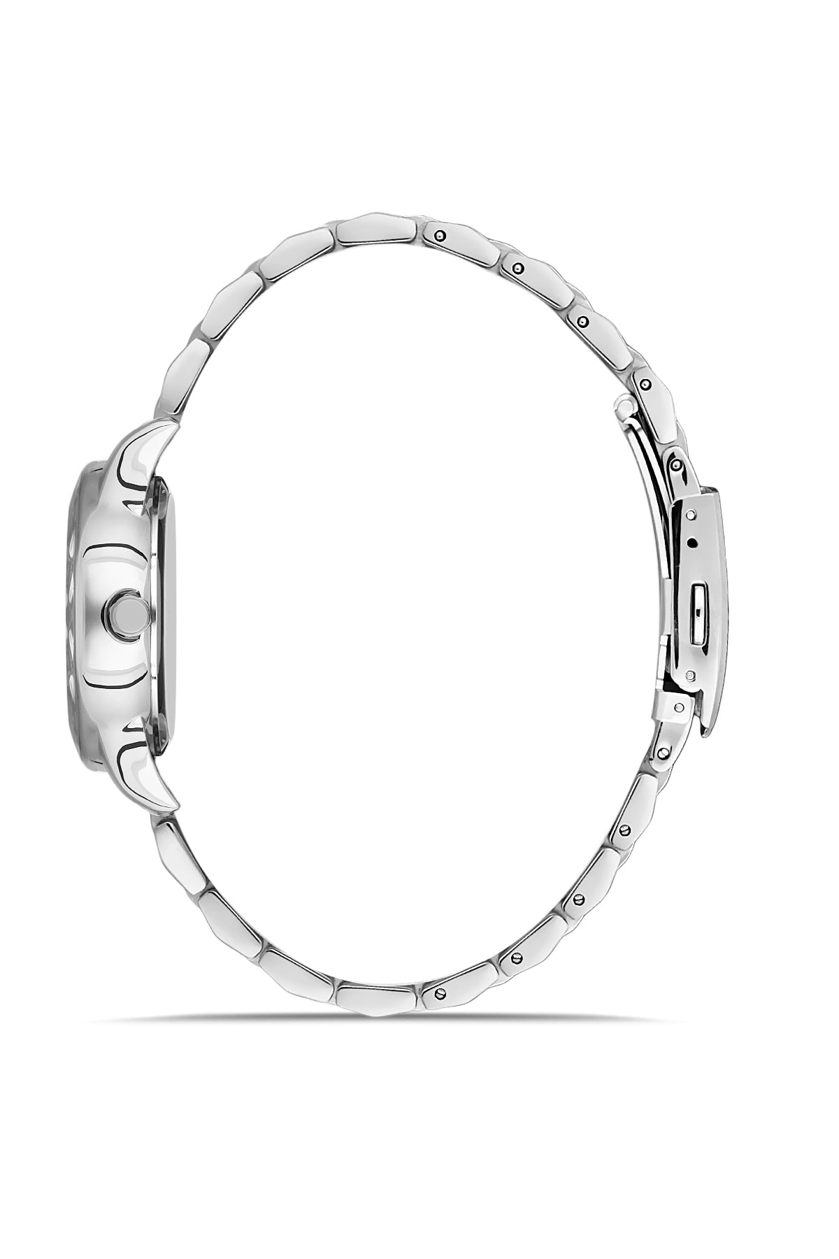 DAVID GUNER GÜMÜŞ KAPLAMALI BEYAZ KADRANLI KADIN KOL SAATİ DG-8373LA-A1