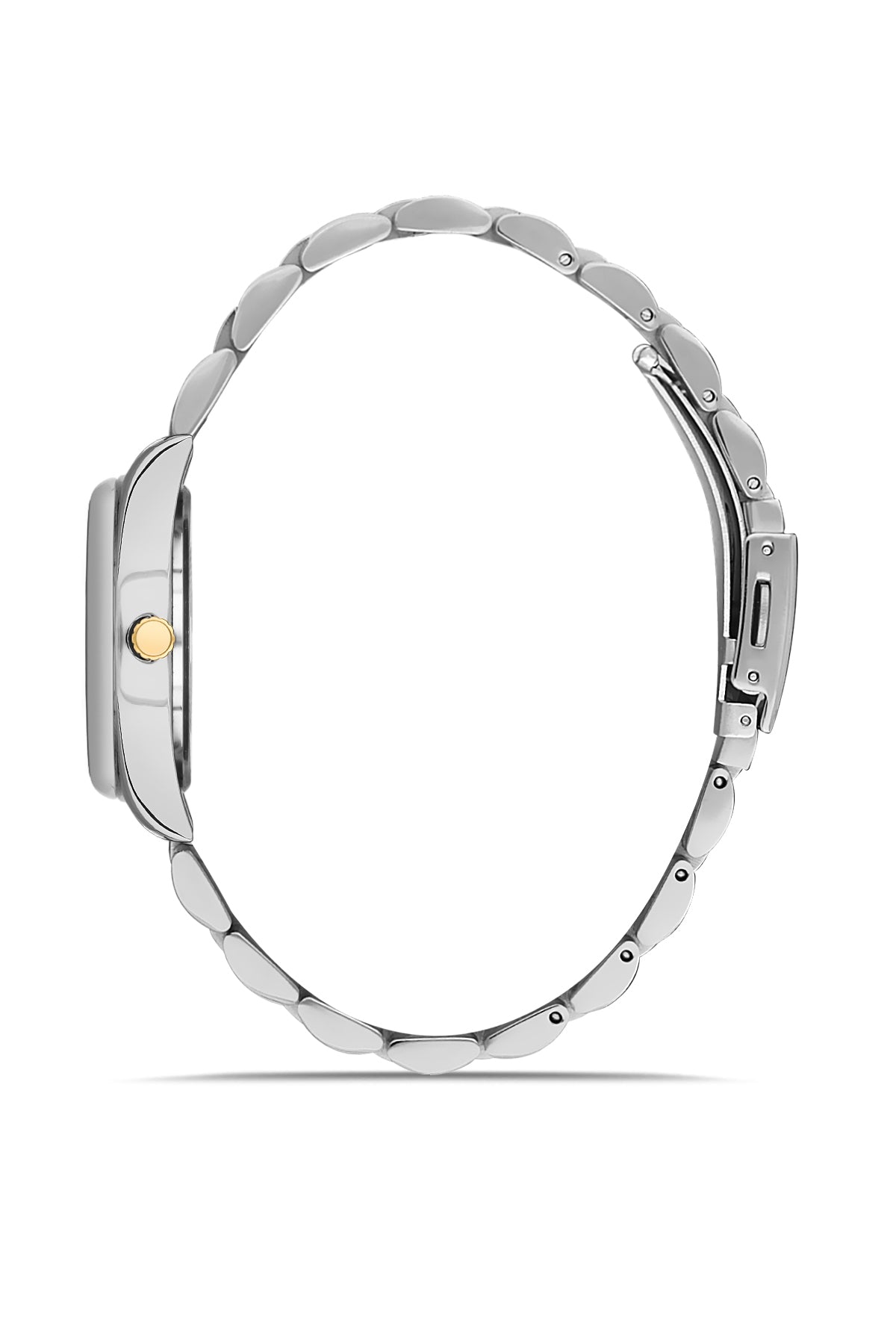 DAVID GUNER Beyaz Kadranlı Gümüş Kaplama Paslanmaz Çelik Kordonlu Kadın Kol Saati – DG-8391LA-A1