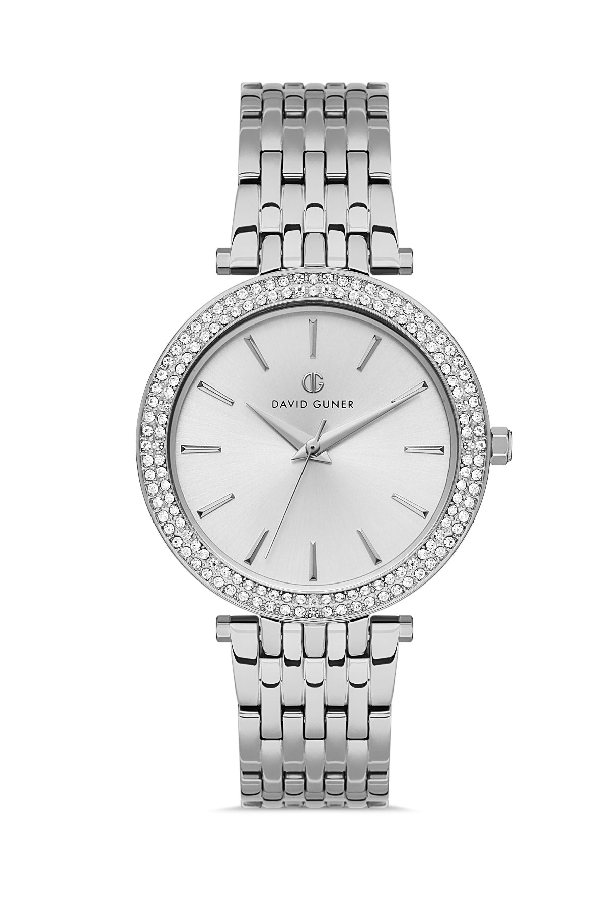 DAVID GUNER GÜMÜŞ KAPLAMALI BEYAZ KADRANLI KADIN KOL SAATİ - DG-8414LA-A1