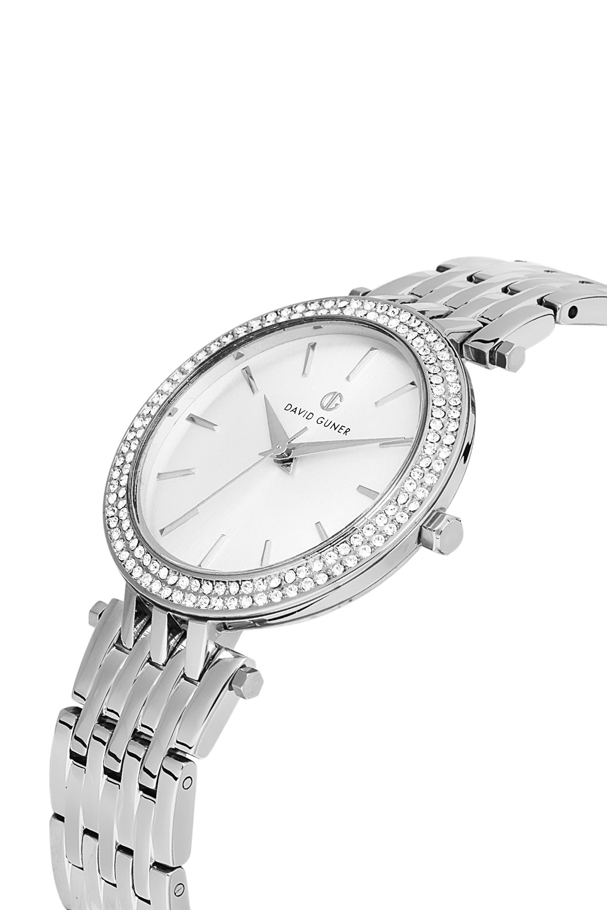 DAVID GUNER GÜMÜŞ KAPLAMALI BEYAZ KADRANLI KADIN KOL SAATİ - DG-8414LA-A1