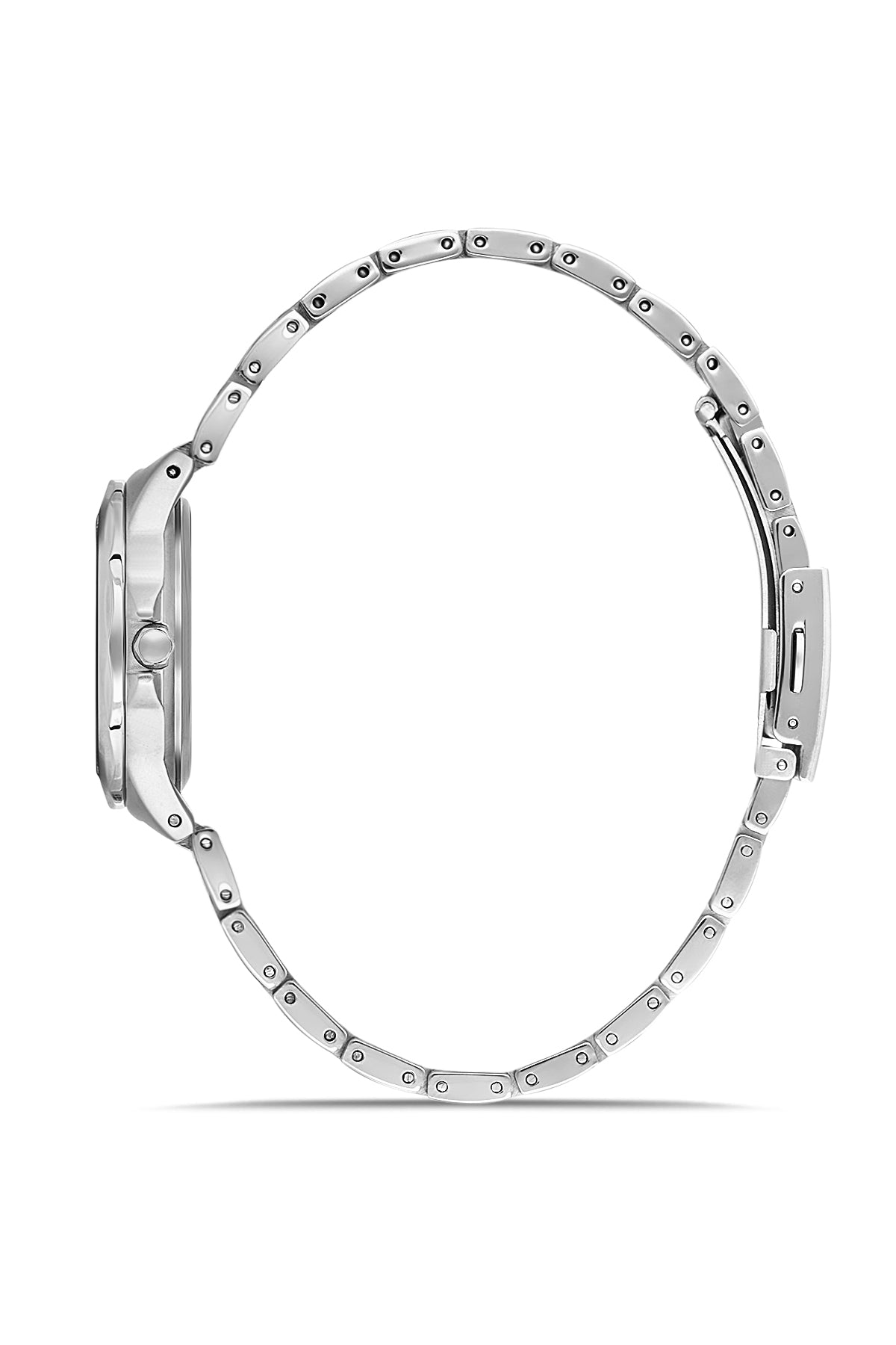 DAVID GUNER Gümüş Kaplama Beyaz Kadranlı Paslanmaz Masif Çelik Kordonlu Kadın Kol Saati - DG-8421LA-A1