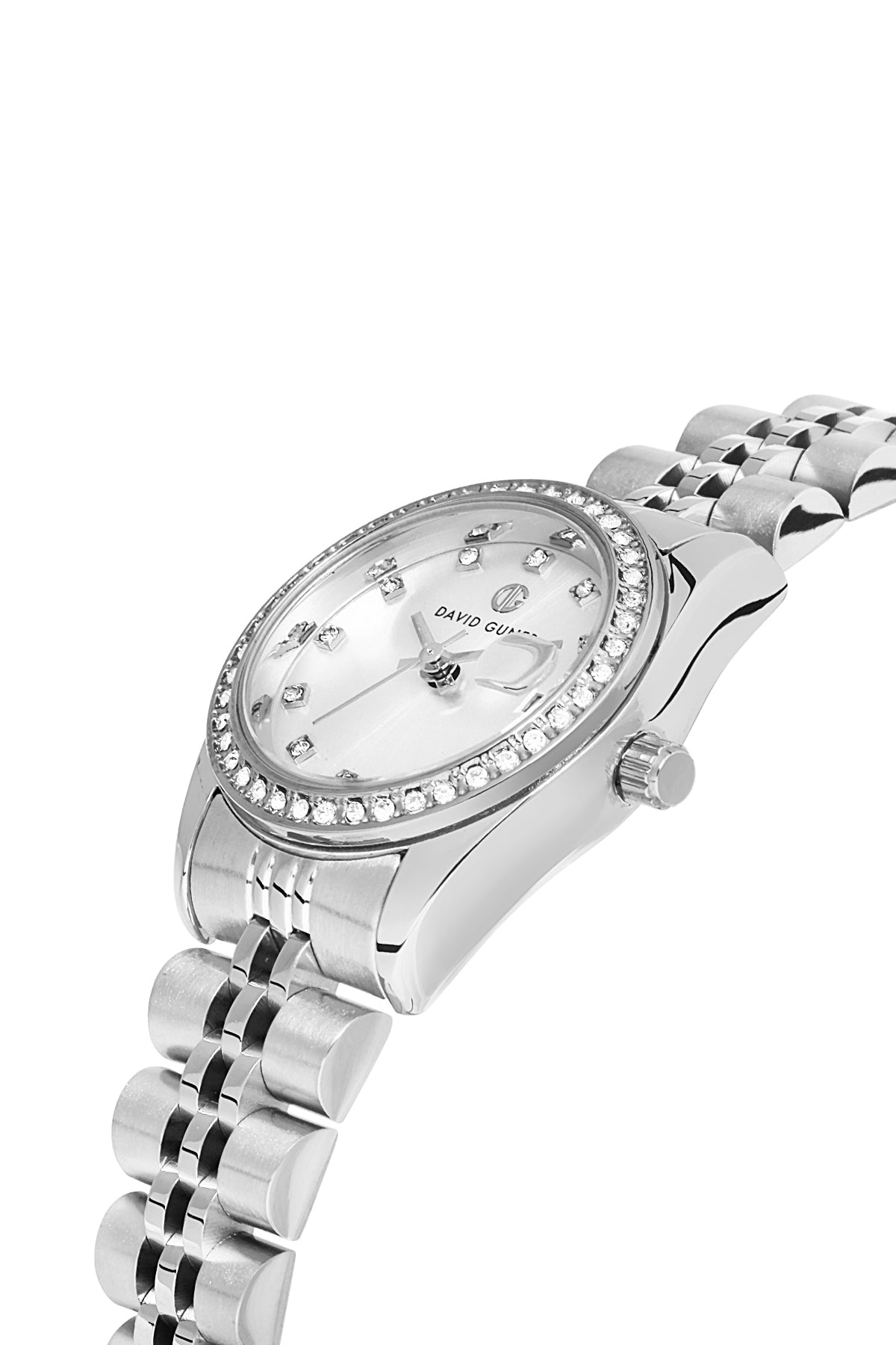 DAVID GUNER Gümüş Kadranlı Gümüş Kaplamalı Takvimli Kadın Kol Saati - DG-8474LA-A1