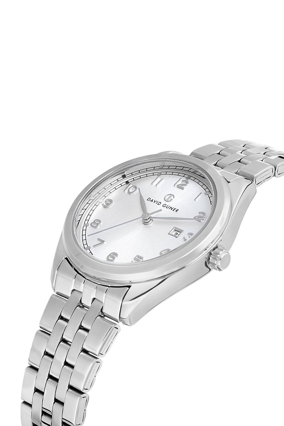 DAVID GUNER GÜMÜŞ KAPLAMALI BEYAZ KADRANLI KADIN KOL SAATİ - DG-8746LA-A1