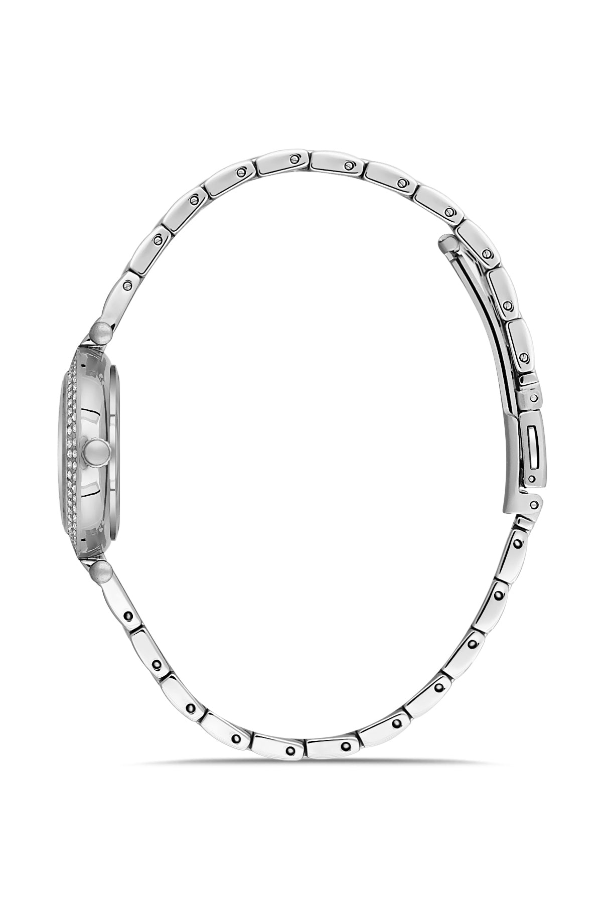 DAVID GUNER GÜMÜŞ KAPLAMALI BEYAZ KADRANLI KADIN KOL SAATİ DG-8865LA-A1