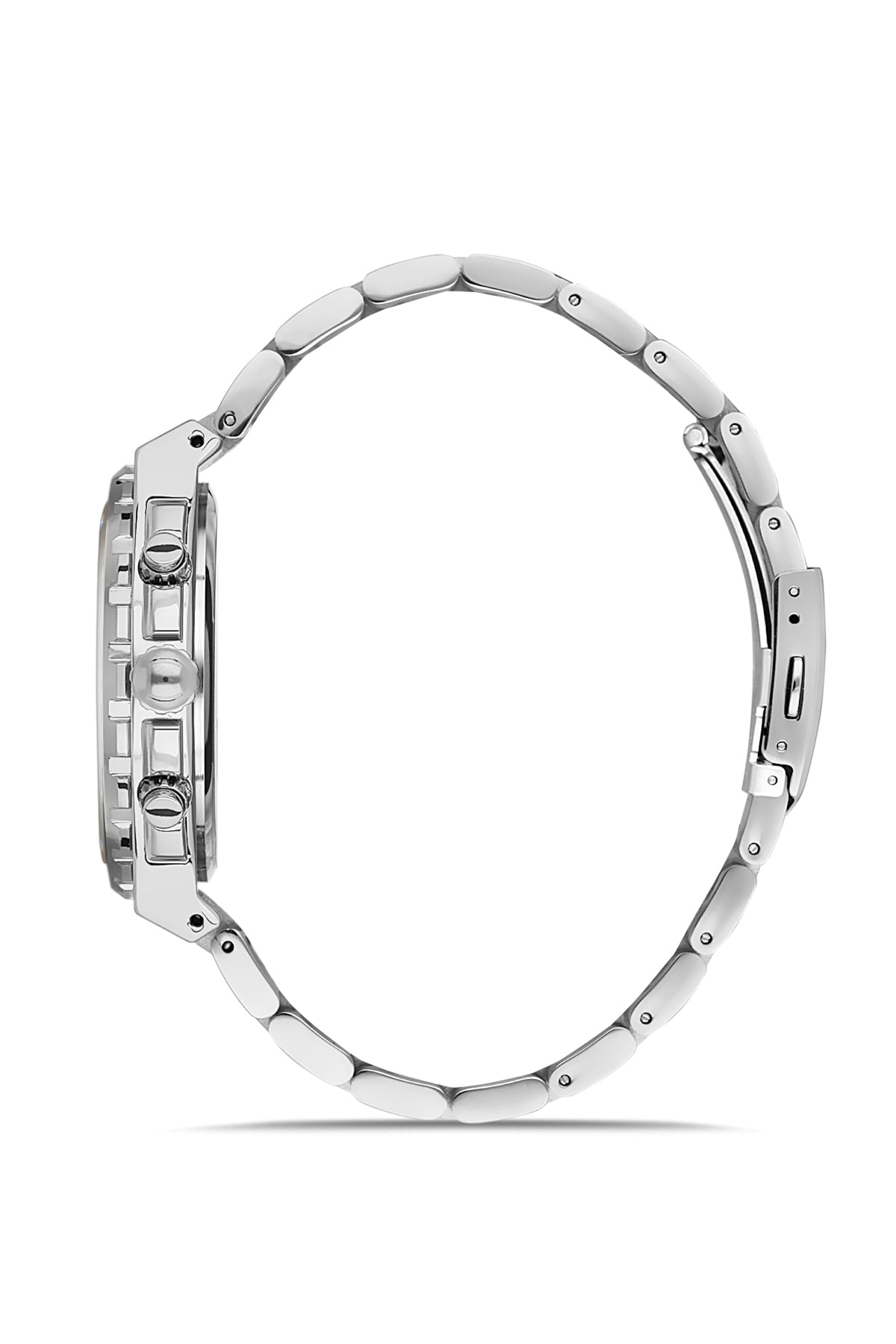 DAVID GUNER GÜMÜŞ KAPLAMALI BEYAZ KADRANLI ERKEK KOL SAATİ DG-8410GA-A1