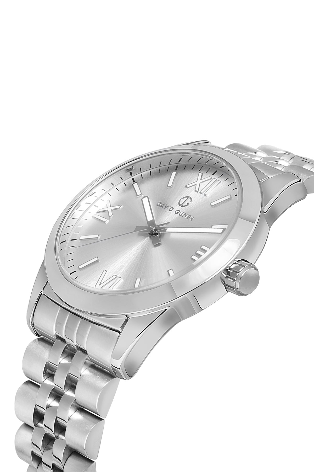 DAVID GUNER Gümüş Kaplamalı Gümüş Kadranlı Erkek Kol Saati - DG-8502GA-A1