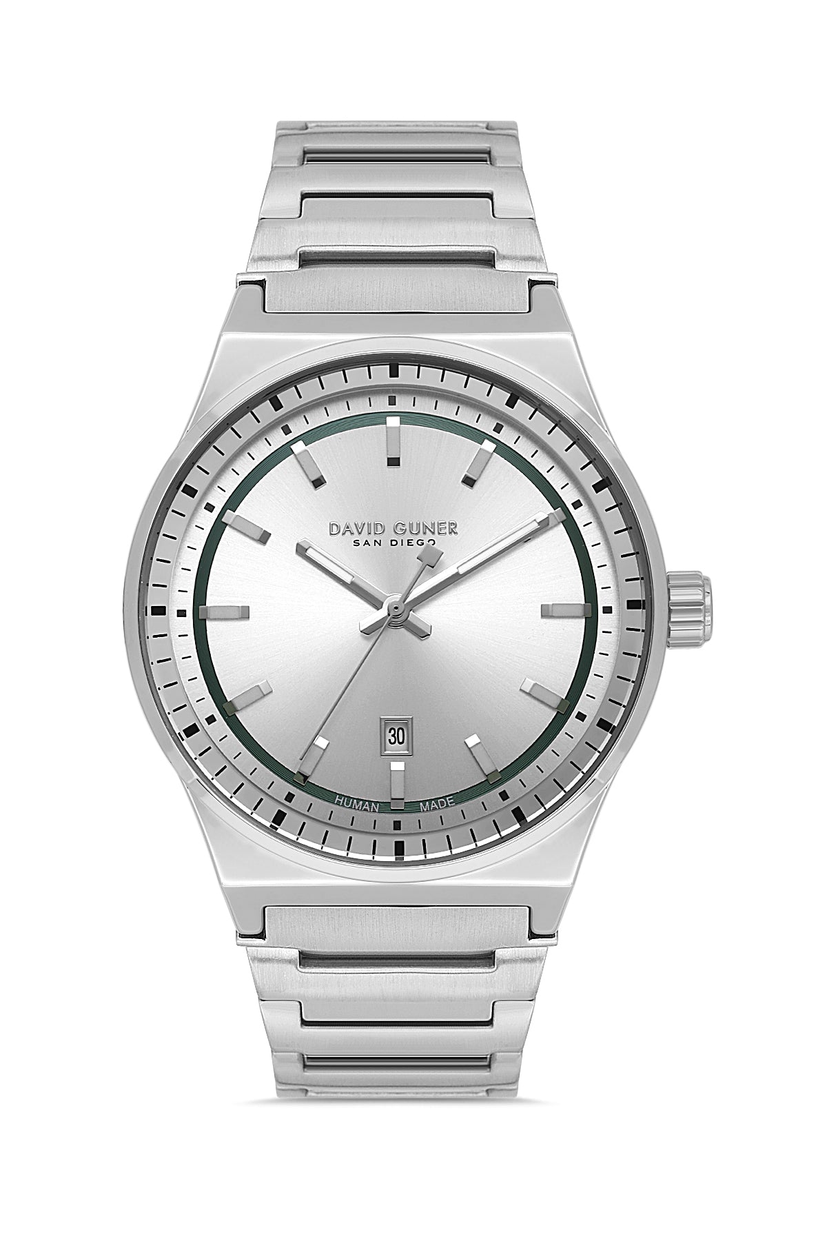 DAVID GUNER Gümüş Kaplamalı Gümüş Kadranlı Erkek Kol Saati - DG-8890GA-A1