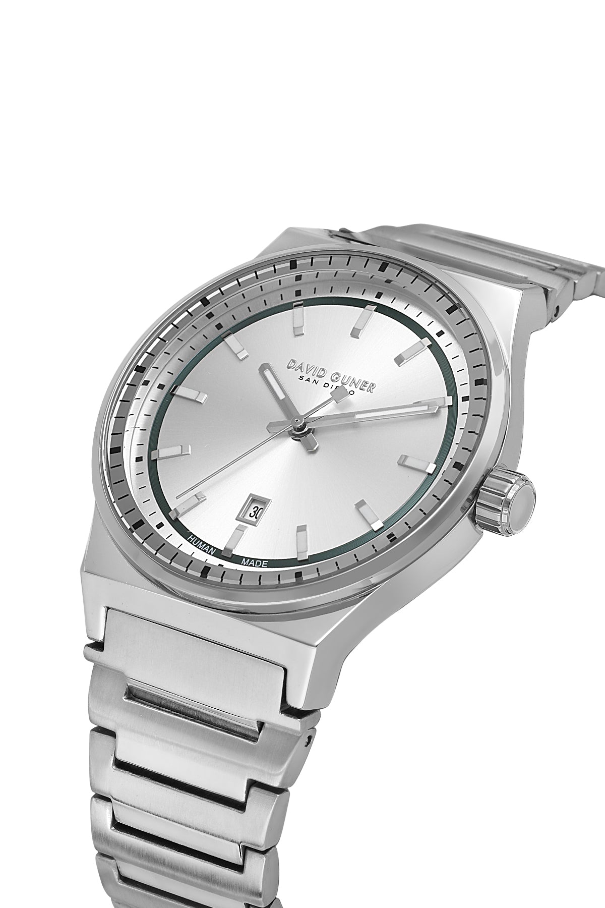 DAVID GUNER Gümüş Kaplamalı Gümüş Kadranlı Erkek Kol Saati - DG-8890GA-A1