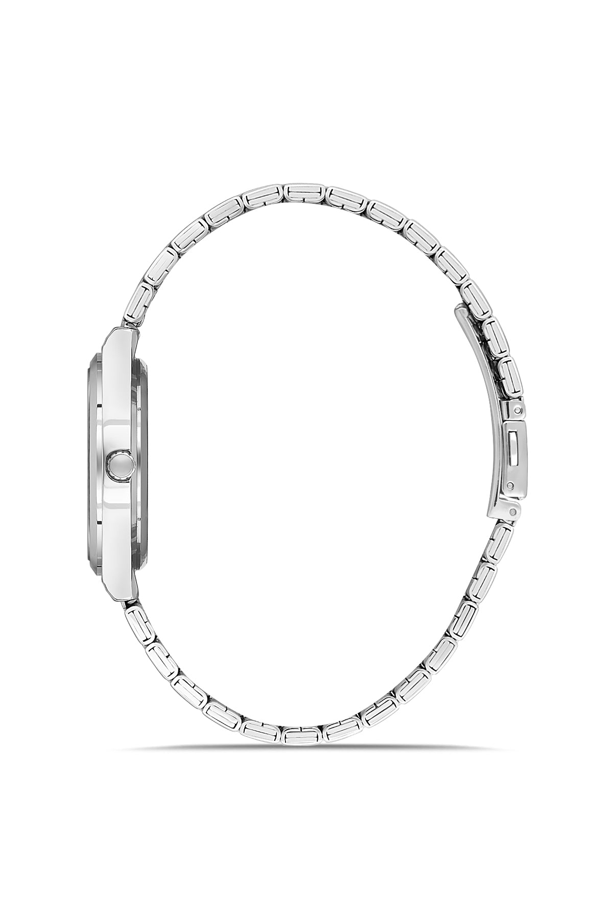 DAVID GUNER Gümüş Kaplama Kırmızı Kadranlı Takvimli Unisex Kol Saati