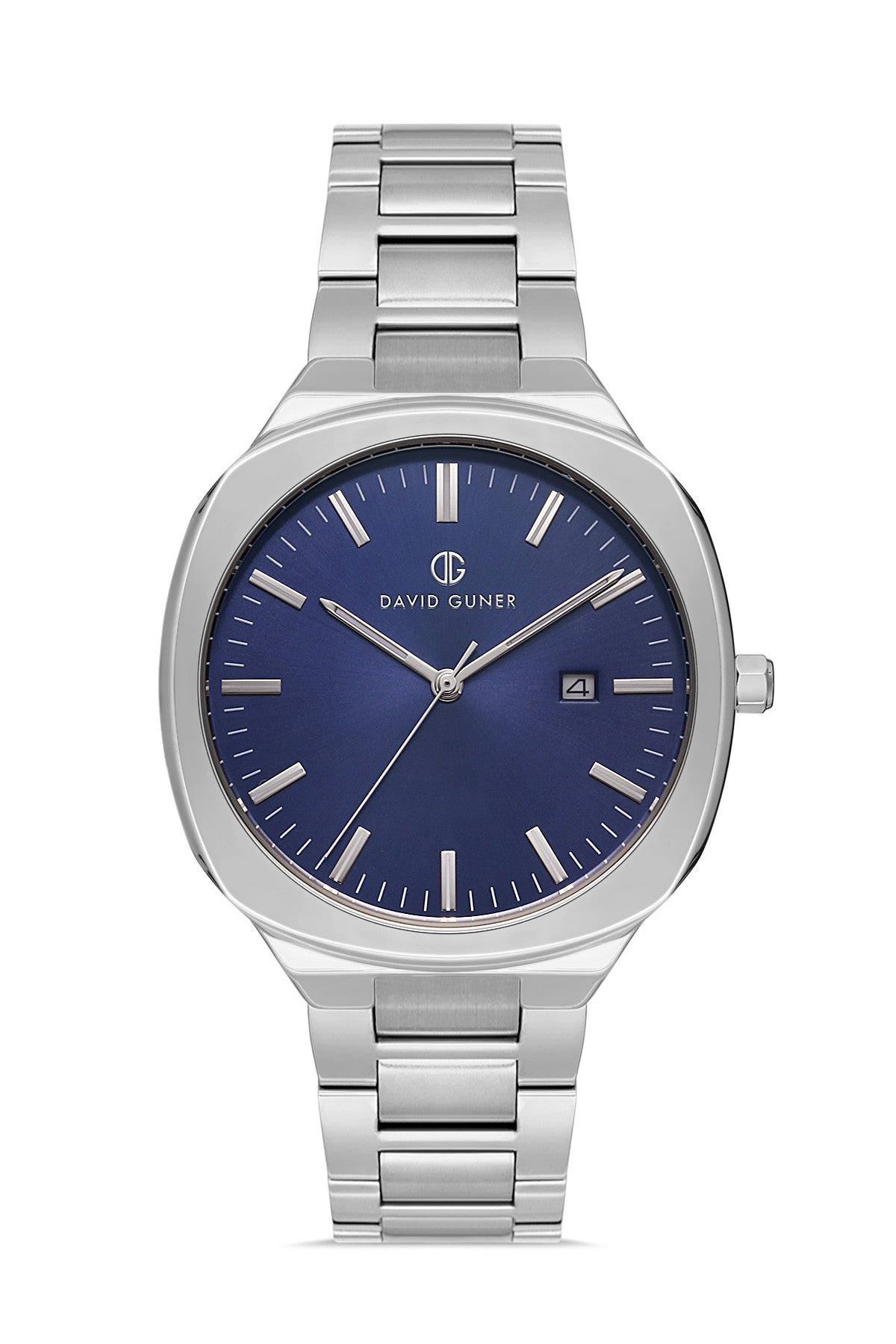 DAVID GUNER GÜMÜŞ KAPLAMALI MAVİ KADRANLI ERKEK KOL SAATİ - DG-8413GA-A3