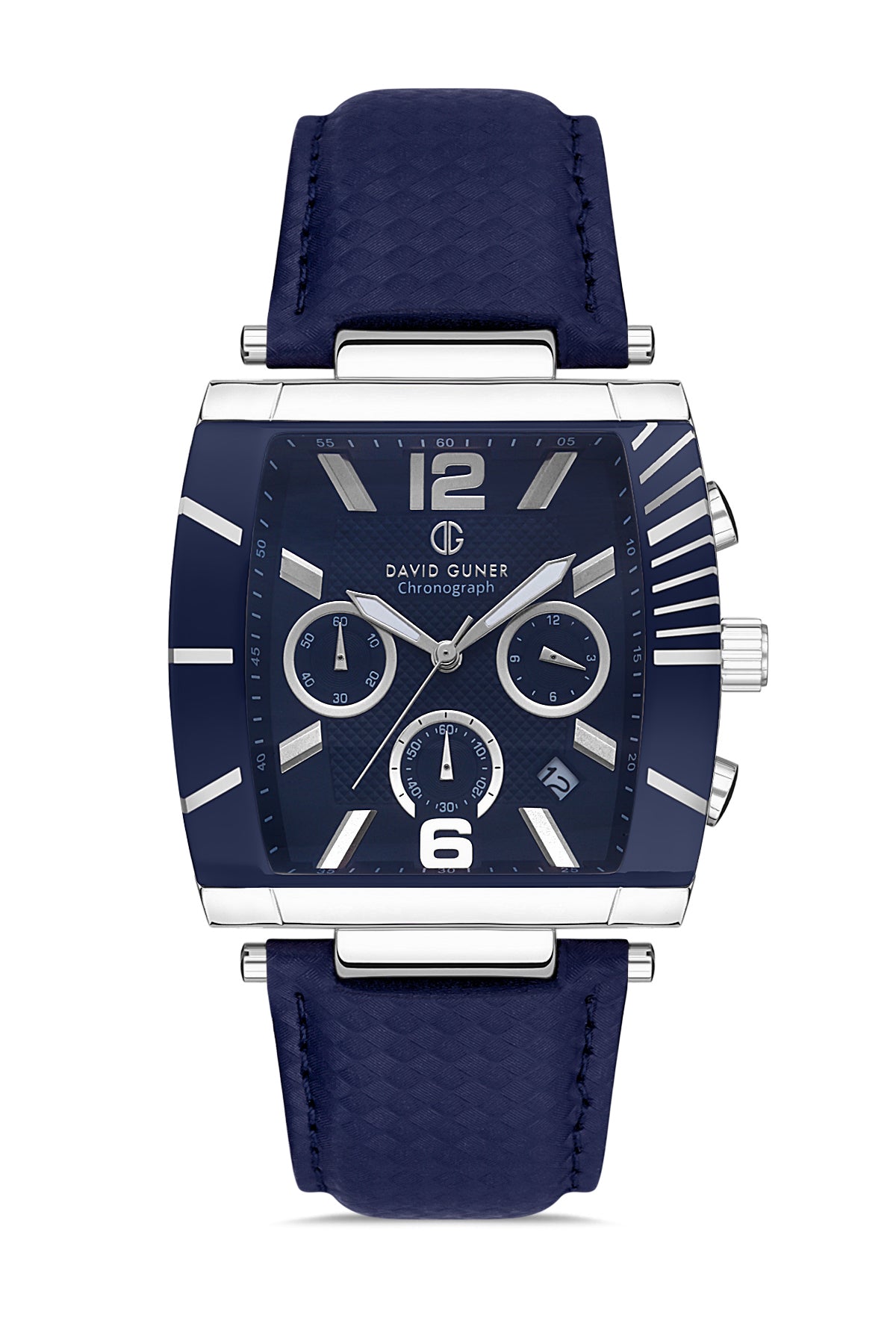 DAVID GUNER GÜMÜŞ KAPLAMALI MAVİ KADRANLI ERKEK KOL SAATİ DG-8056GB-L3
