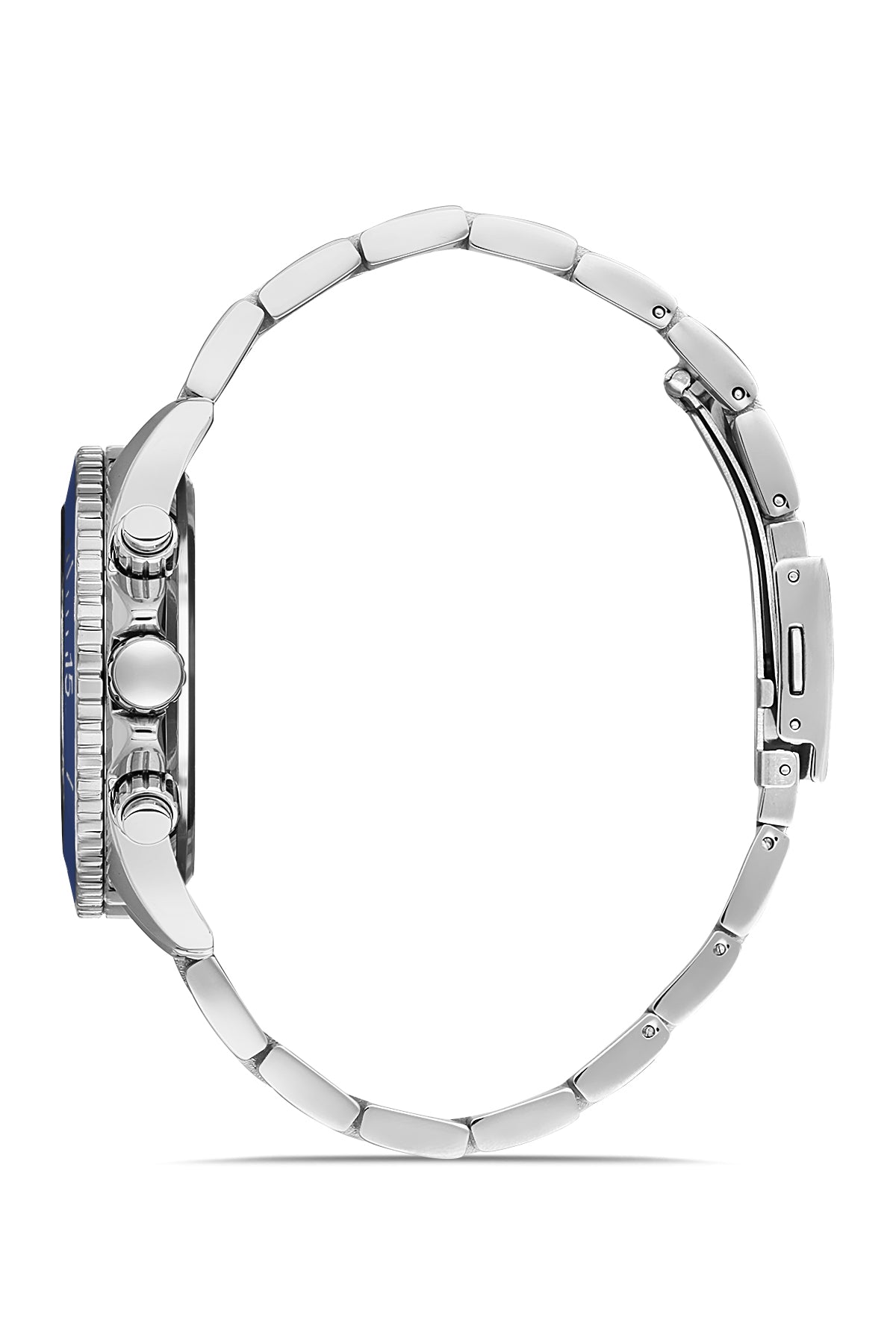 DAVID GUNER Mavi Kadranlı Gümüş Kaplamalı Erkek Kol Saati - DG-8252GA-A3