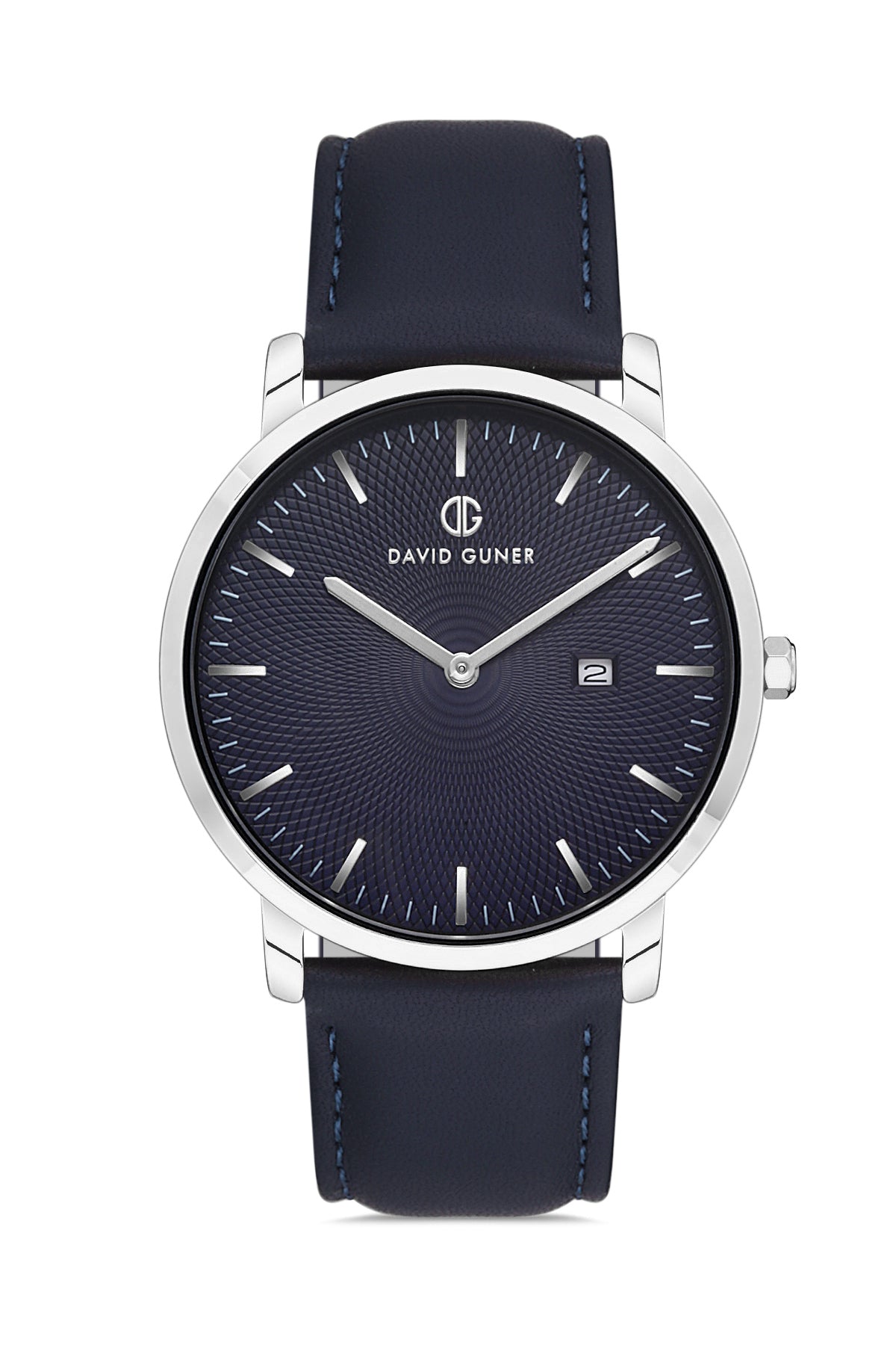 DAVID GUNER GÜMÜŞ KAPLAMALI MAVİ KADRANLI ERKEK KOL SAATİ DG-8287GB-L3