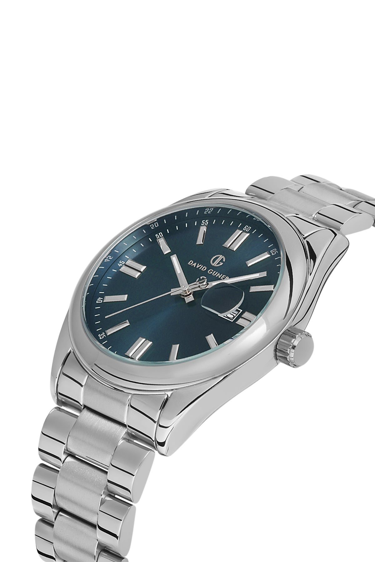 DAVID GUNER GÜMÜŞ KAPLAMALI MAVİ KADRANLI ERKEK KOL SAATİ - DG-8390GA-A3