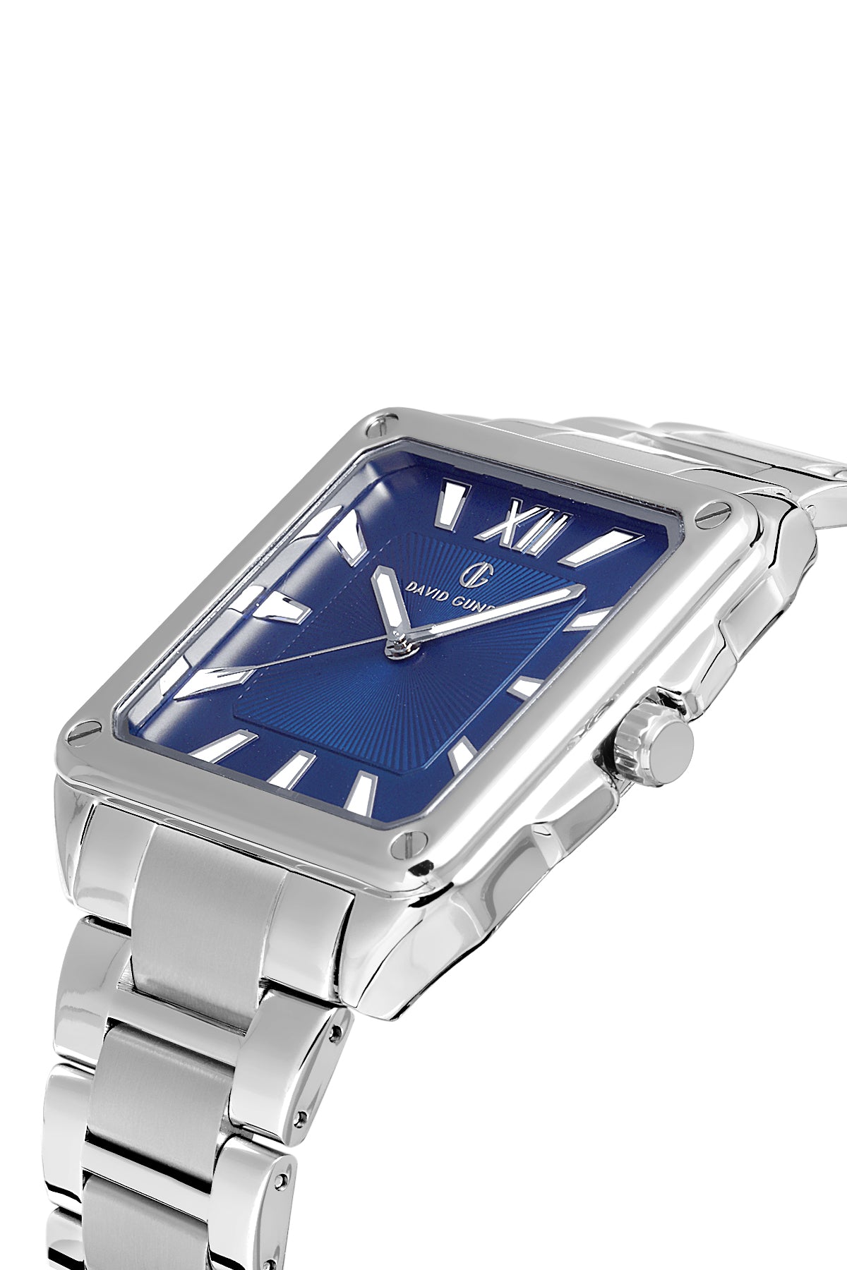 DAVID GUNER Lacivert Kadranlı Gümüş Kaplamalı Erkek Kol Saati - DG-8668GA-A3