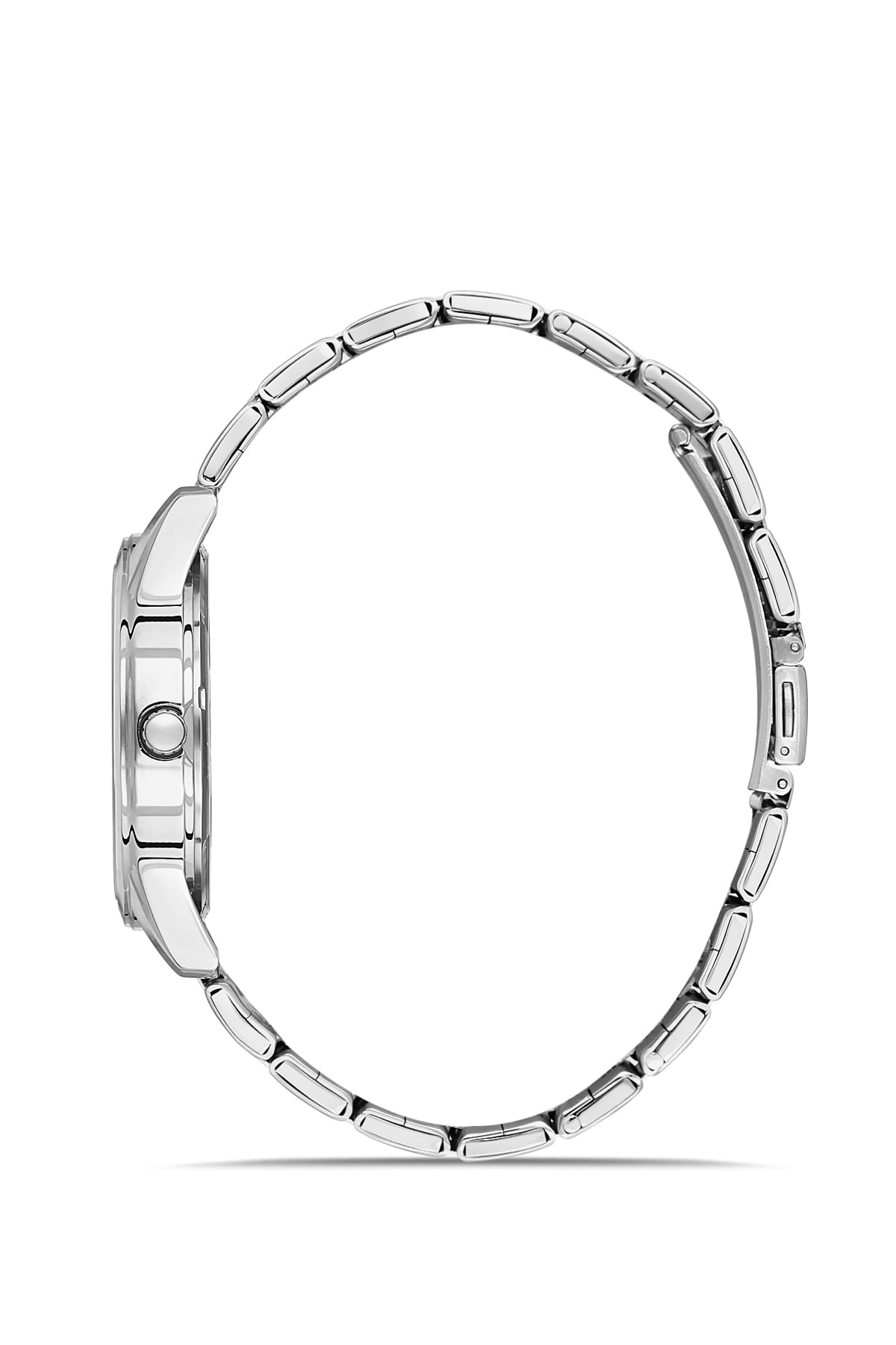 DAVID GUNER Gümüş Kaplama Mavi Kadranlı Takvimli Erkek Kol Saati