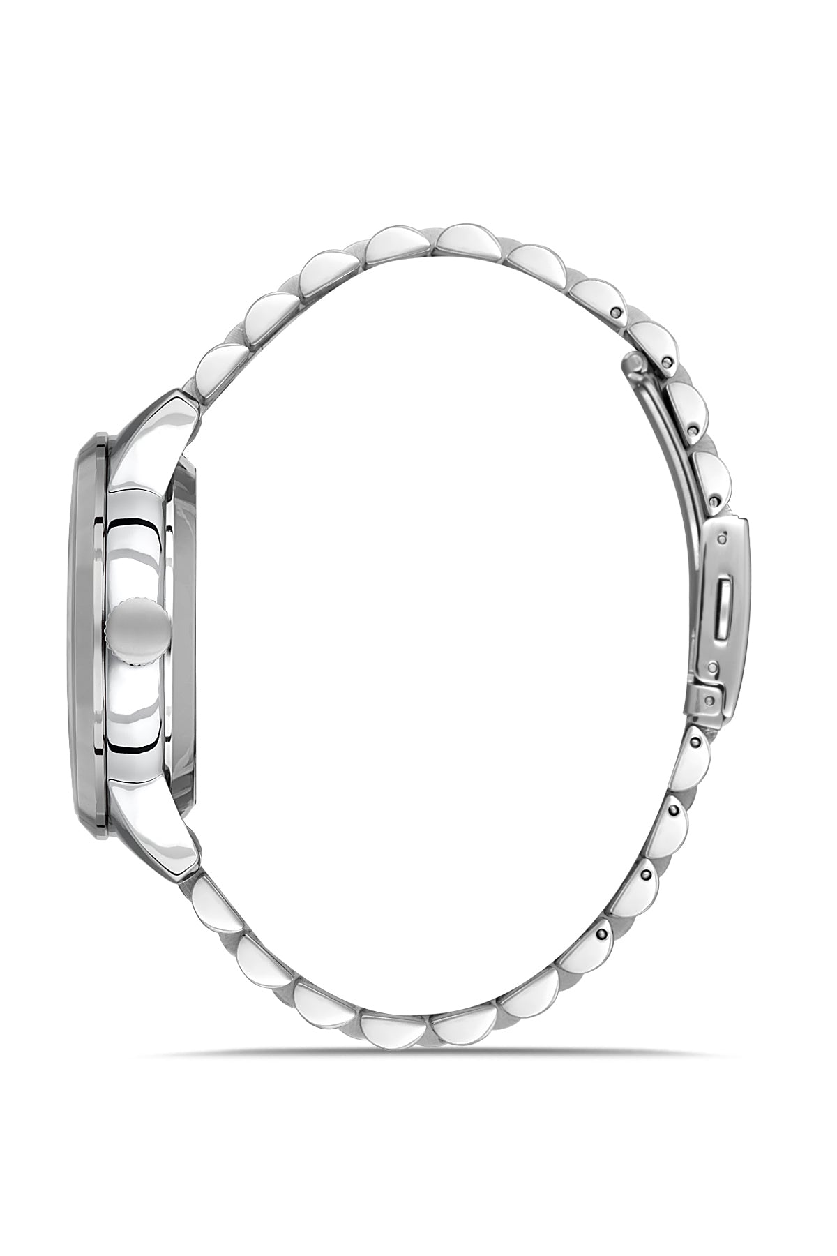 DAVID GUNER Gümüş Kaplama Mavi Kadranlı Paslanmaz Masif Çelik Erkek Kol Saati - DG-8835GA-A3