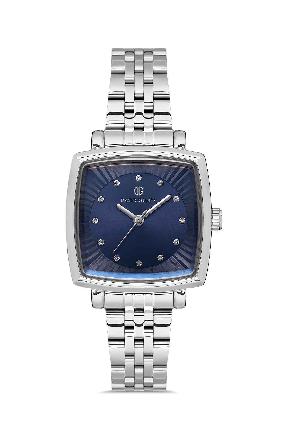Davıd Guner Silver Plating Blue Dial Women's Watch